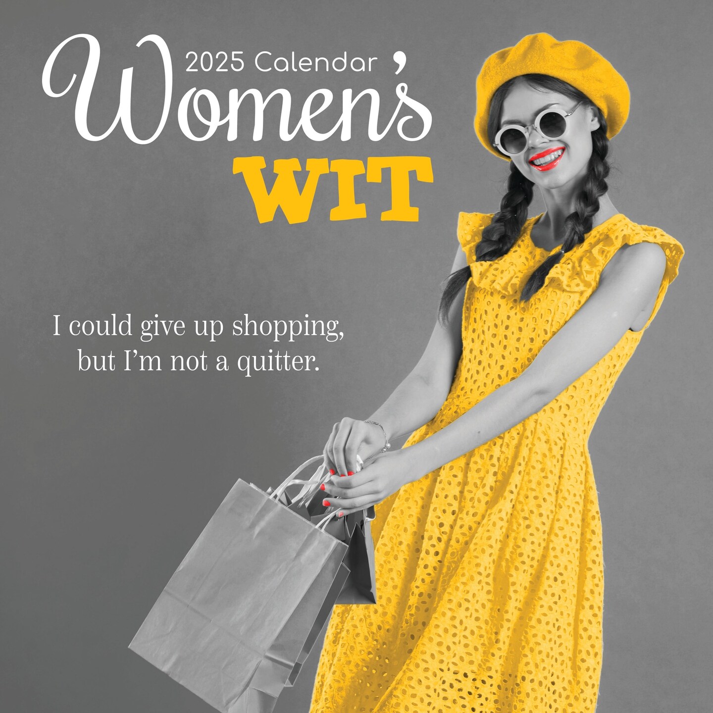 The Gifted Stationary 2025 Square Wall Calendar, Women&#x2019;s Wit, 16-Month Funny Corner Theme Hanging Calendar with 180 Reminder Stickers, Month Planner for Home and Creative Spaces, 12x12 In