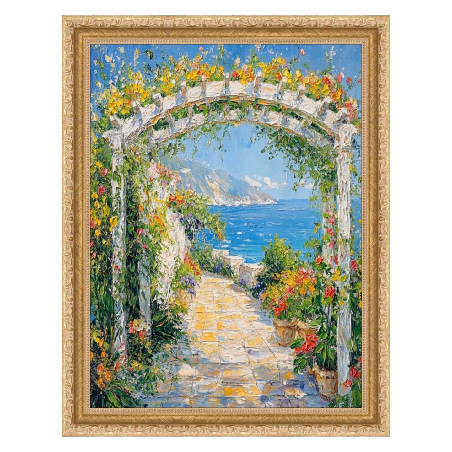 Italian Bright Gold Beaded Picture Frame 18x24 frame
