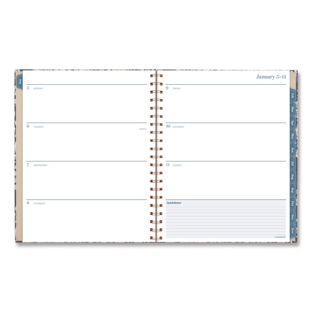 AT-A-GLANCE 11 in. x 8.5 in. 12-Month (Jan-Dec 2026) Elizabeth Weekly/Monthly Planner - Blue Cover