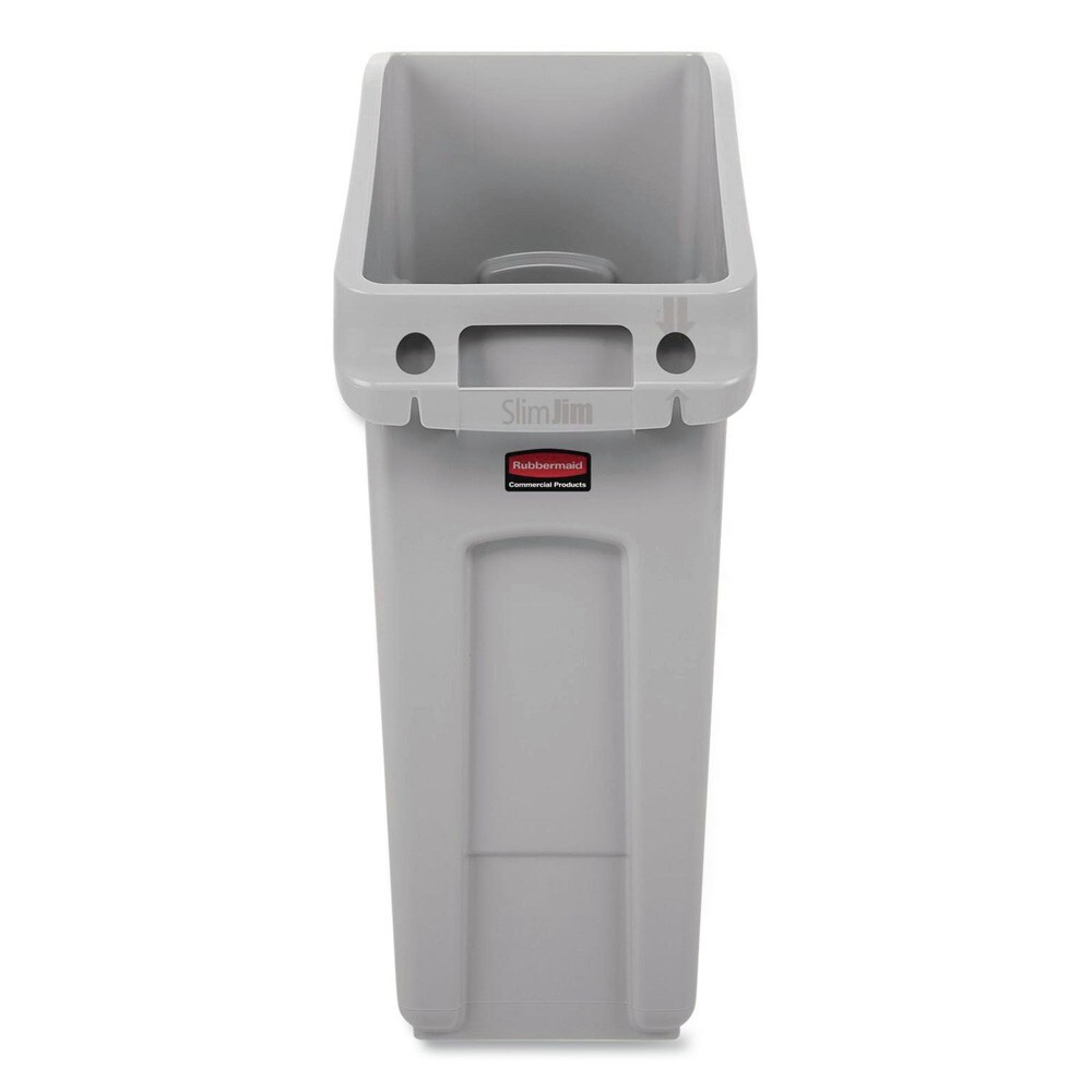 Rubbermaid Commercial Slim Jim 13 gal Polyethylene Under Counter Container - Gray