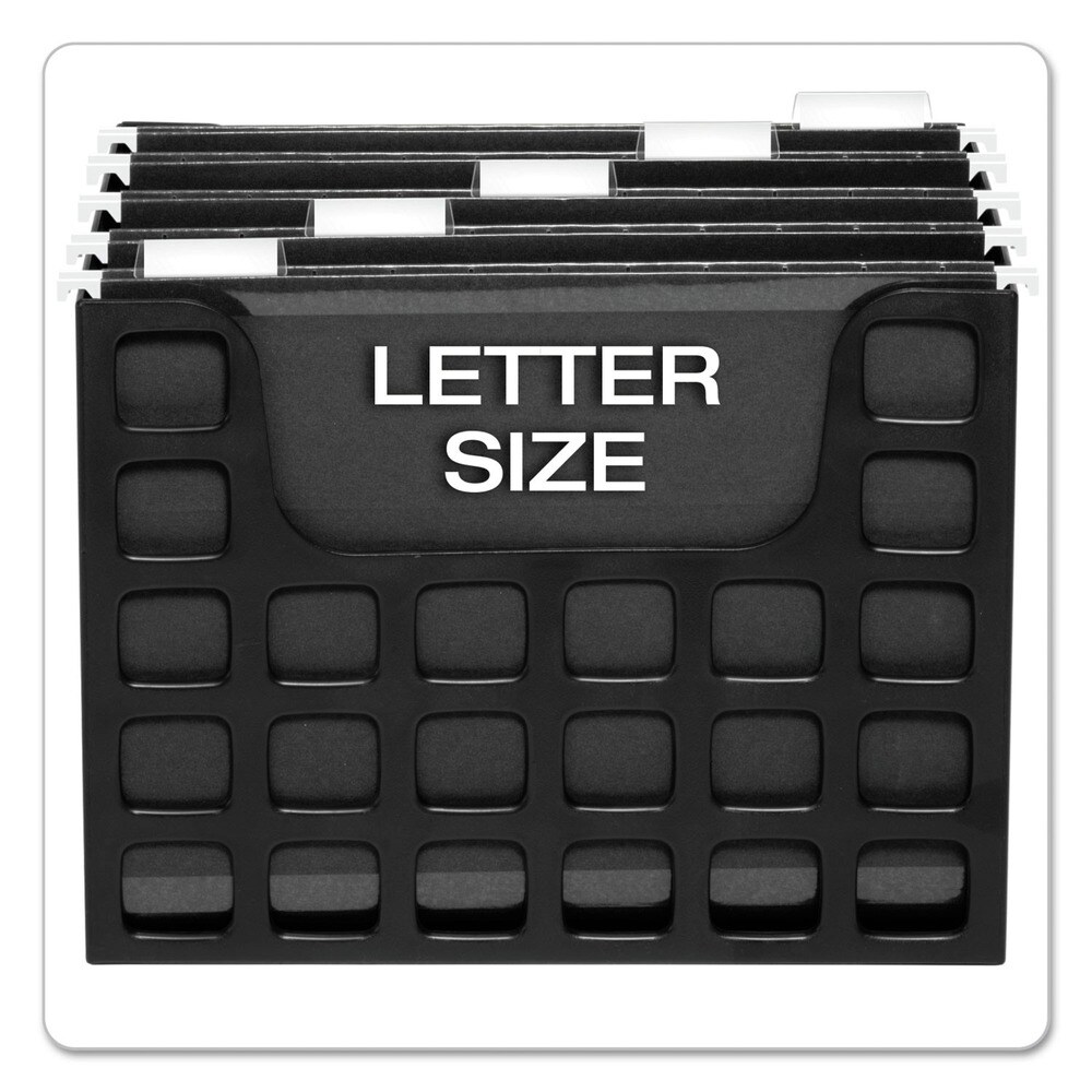 Pendaflex 6 in. Long Desktop File with Hanging Folders - Letter Size/Black