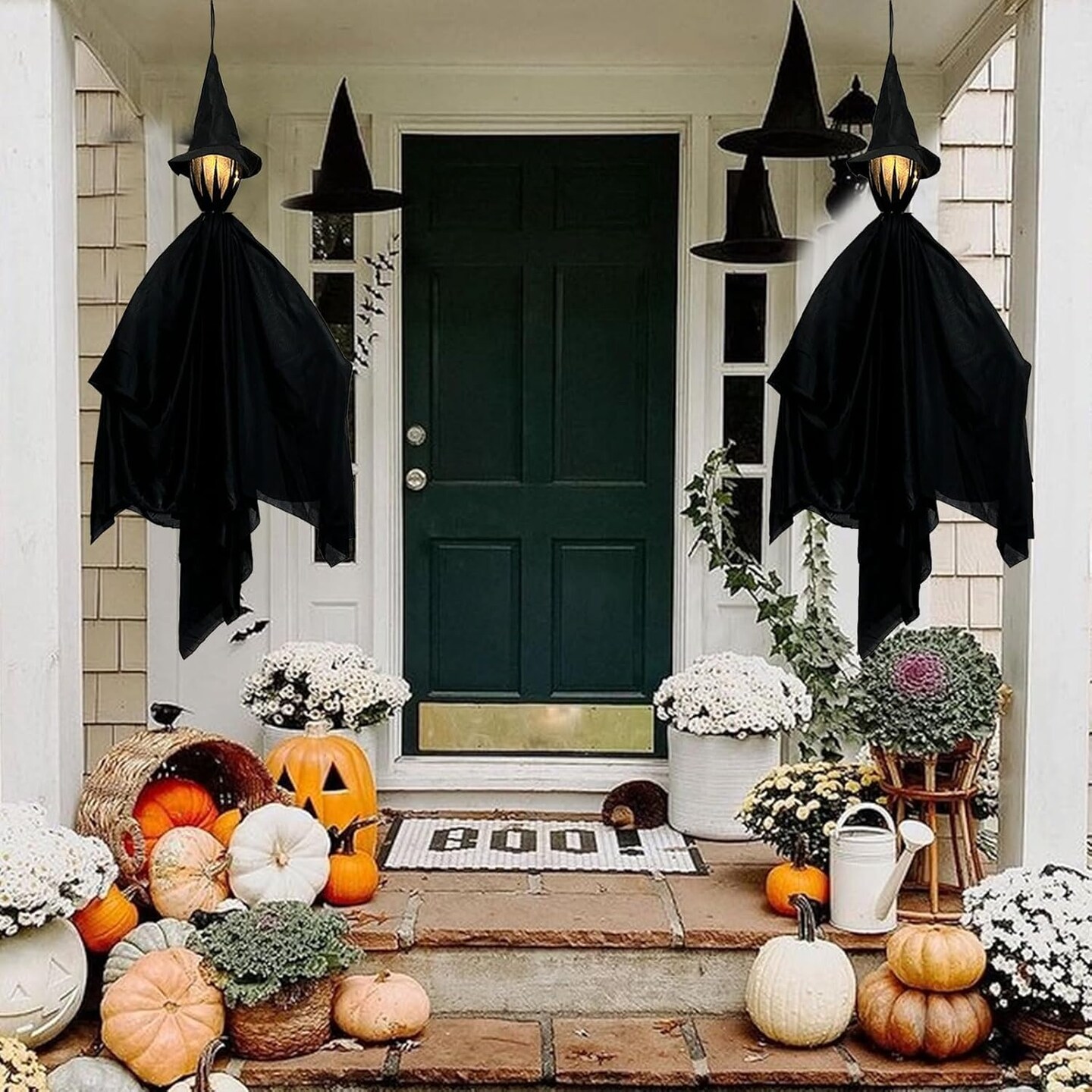 Hanging Witch Decorations with LED Light - 3pcs