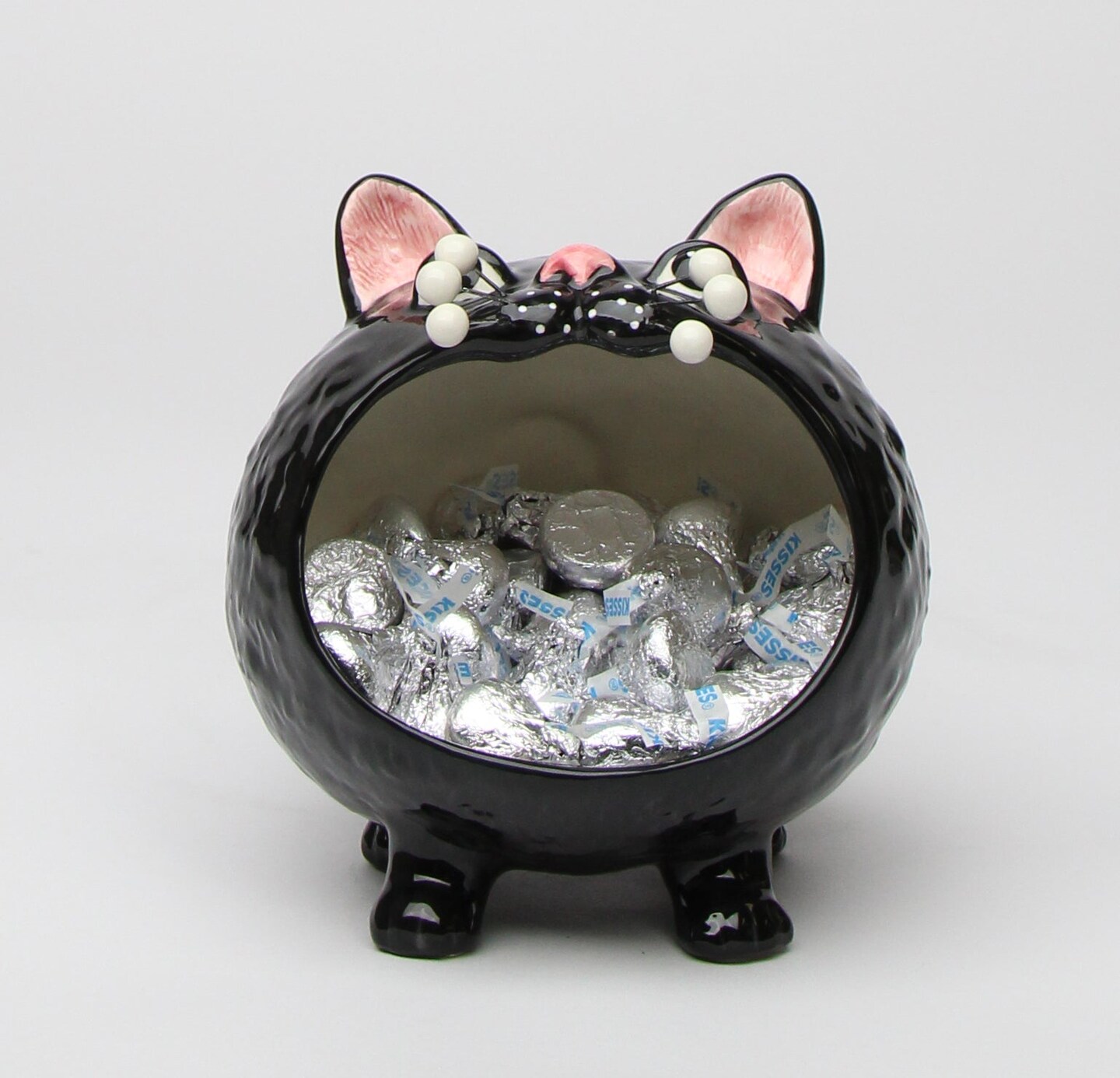 Ceramic Halloween Decor Black Cat Candy Bowl or Key Holder, Home D&#xE9;cor, Gift for Her, Mom, Kitchen D&#xE9;cor, Cat Lovers Gift, Pet Loss Gift