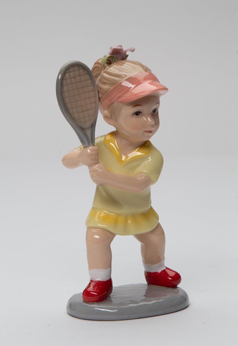 Ceramic Tennis Girl Figurine, Home Décor, Gift for Her, Gift for Mom, Gift for Daughter, Wimbledon