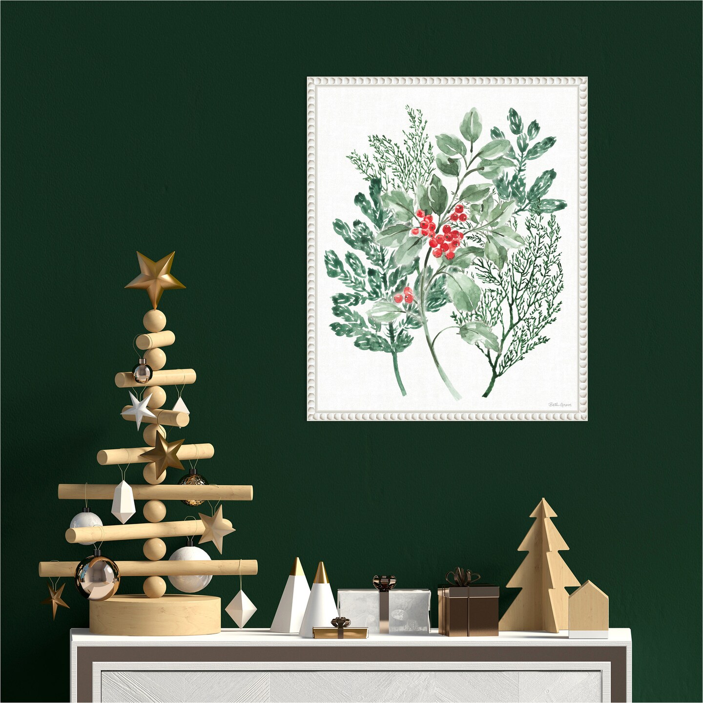 Classic Christmas IV by Beth Grove Framed Canvas Wall Art