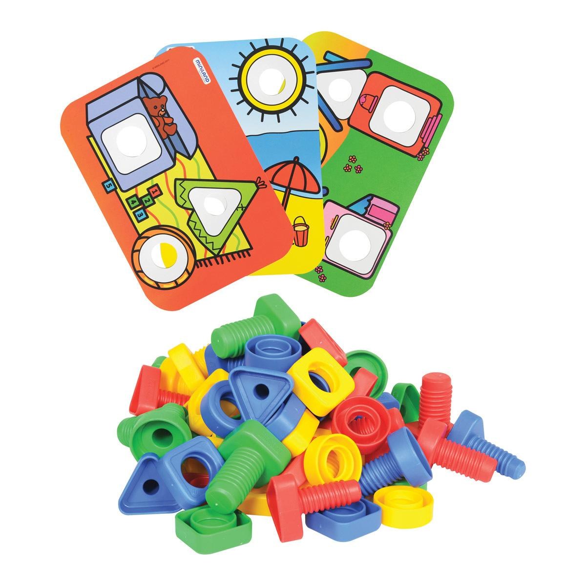 Miniland Nuts, Bolts, and Pattern Cards Class Set