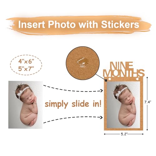 1st Birthday Baby Photo Banner for Newborn to 12 Months, First Birthday Decorations for Boys or Girls, First Birthday Photo Banner Pre-Strung with Frame,Monthly Milestones Birthday Party Kit