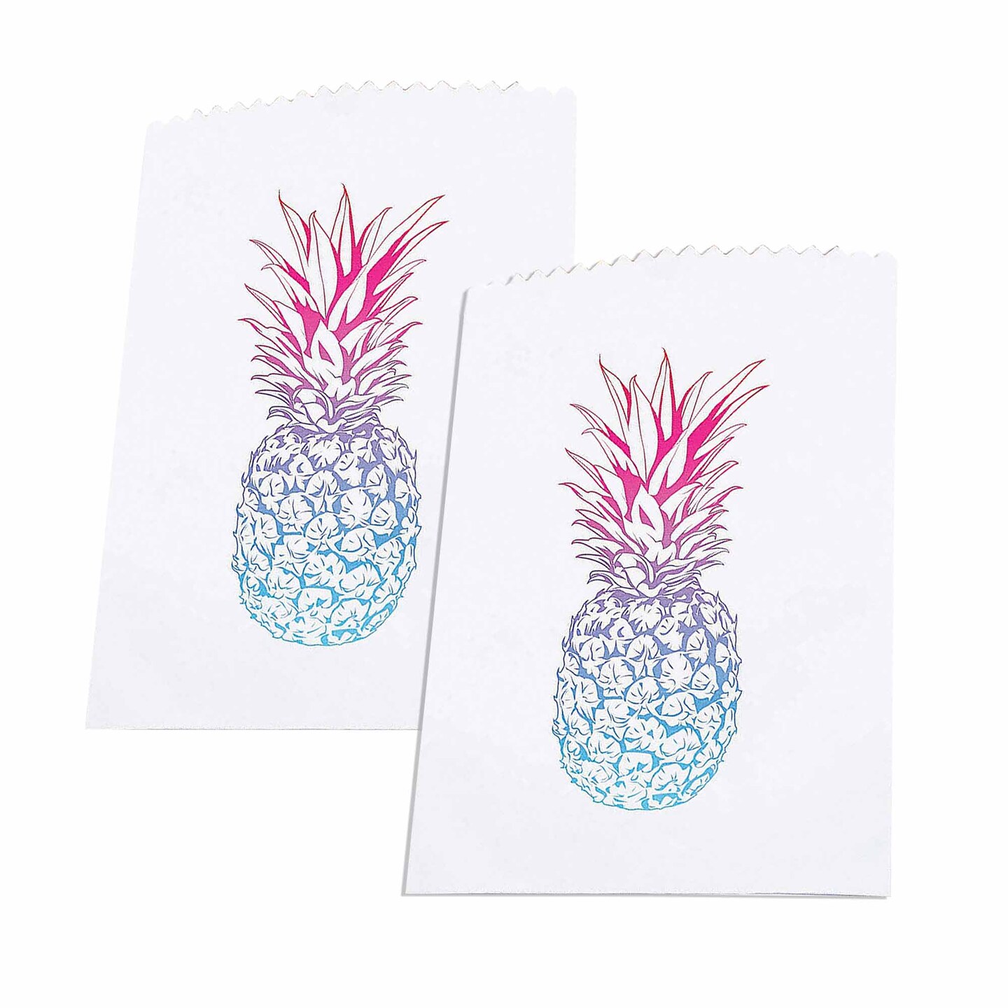 Ombre Pineapple Treat Bags Bulk 50 Pc