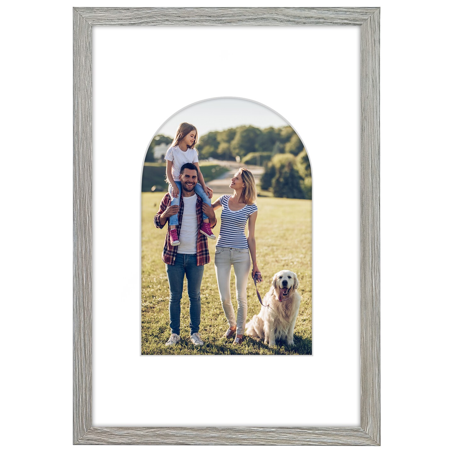 Americanflat Picture Frame with Arch-Shaped Mat - Ideal for Any Room, Living Rooms, Dorm Room