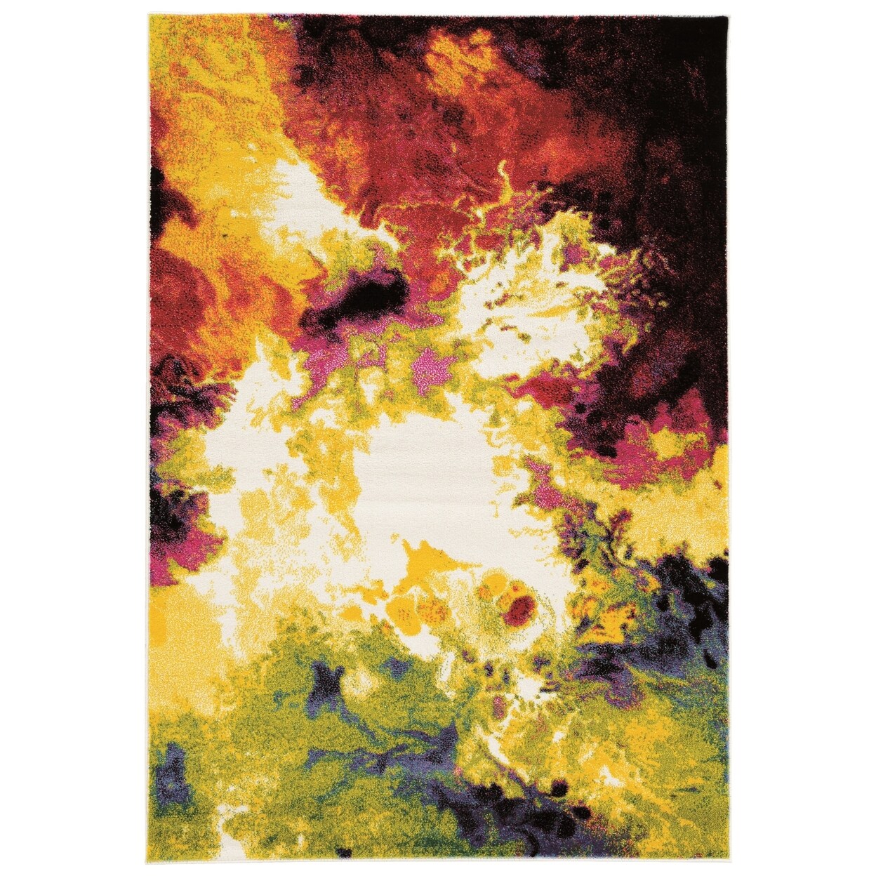 Masters Colorvolcano Rug Ivory 8X10 Area Carpet Polypropylene Artistic Floor Covering