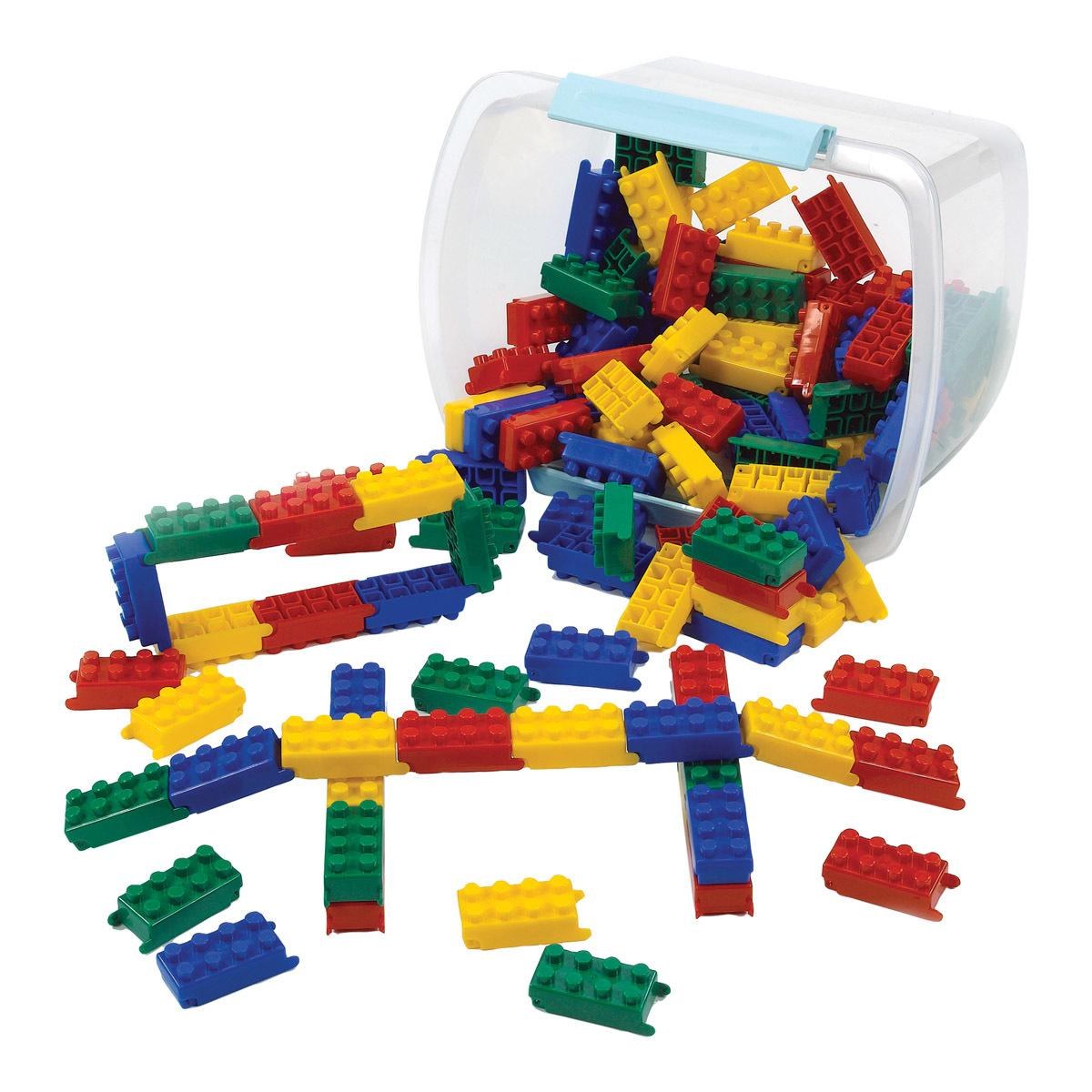 Flexitoys Toddler Flexiblocks - Building with Pivoting Action - 120 Pieces