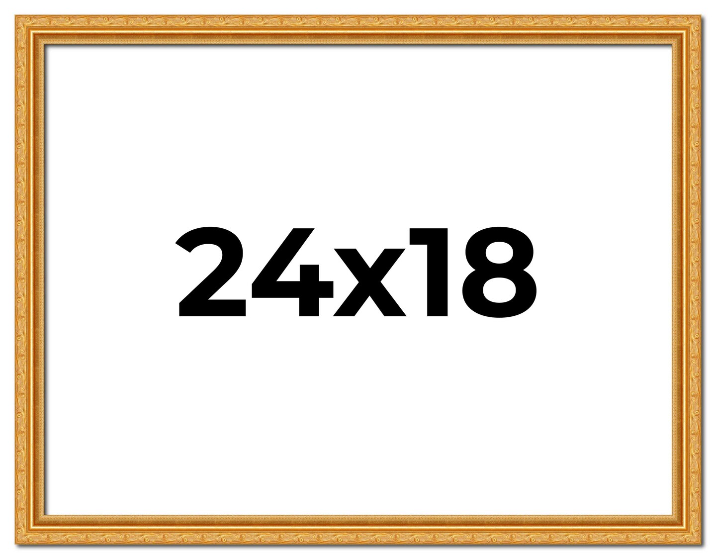 24x18 Solid Wood Antique Picture Frame with UV-Resistant Acrylic & Acid-Free Backing, Available in 4 Finishes: Bronze, Gold, Silver, and Gold with Black