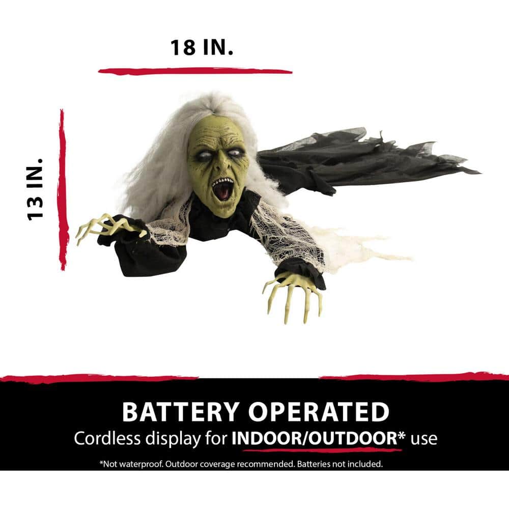 Halloween 13&#x22; Touch Activated Animatronic Witch