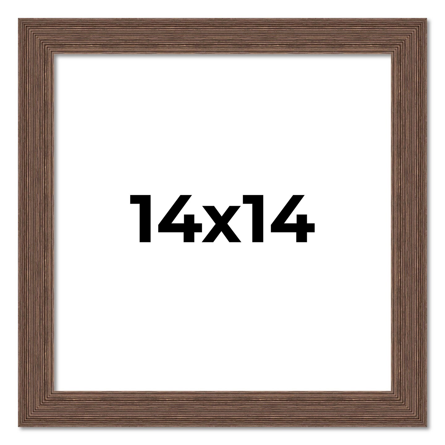 14x14 Wide Barnwood Picture Frame with UV-Resistant Acrylic &#x26; Acid Free Backing, Available in 6 Paint Finishes - Grey, Brown, White, and Black