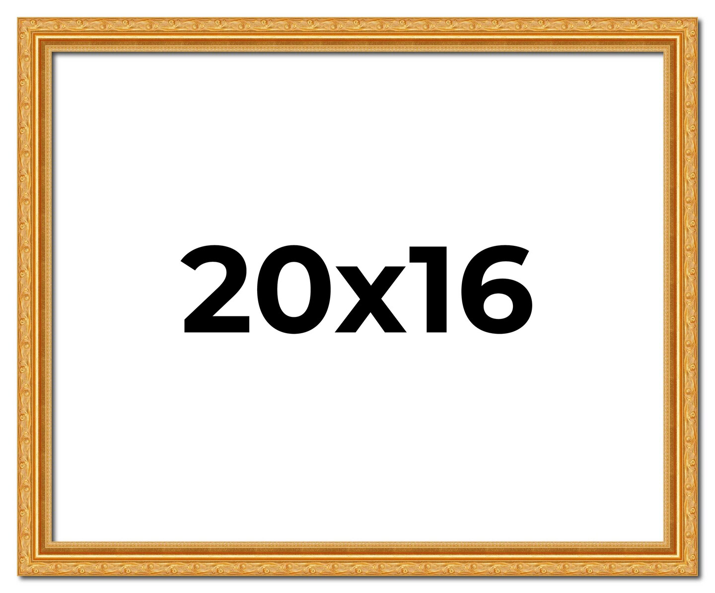 20x16 Solid Wood Antique Picture Frame with UV-Resistant Acrylic &#x26; Acid-Free Backing, Available in 4 Finishes: Bronze, Gold, Silver, and Gold with Black