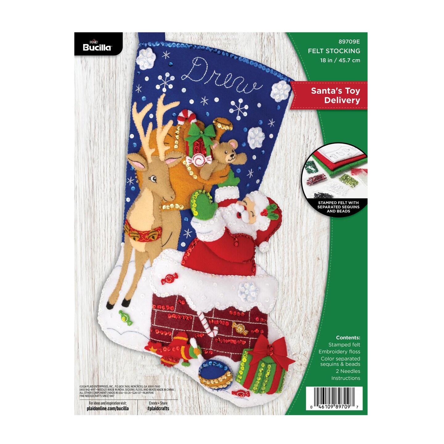 Bucilla Santa&#x27;s Toy Delivery Felt Stocking Kit