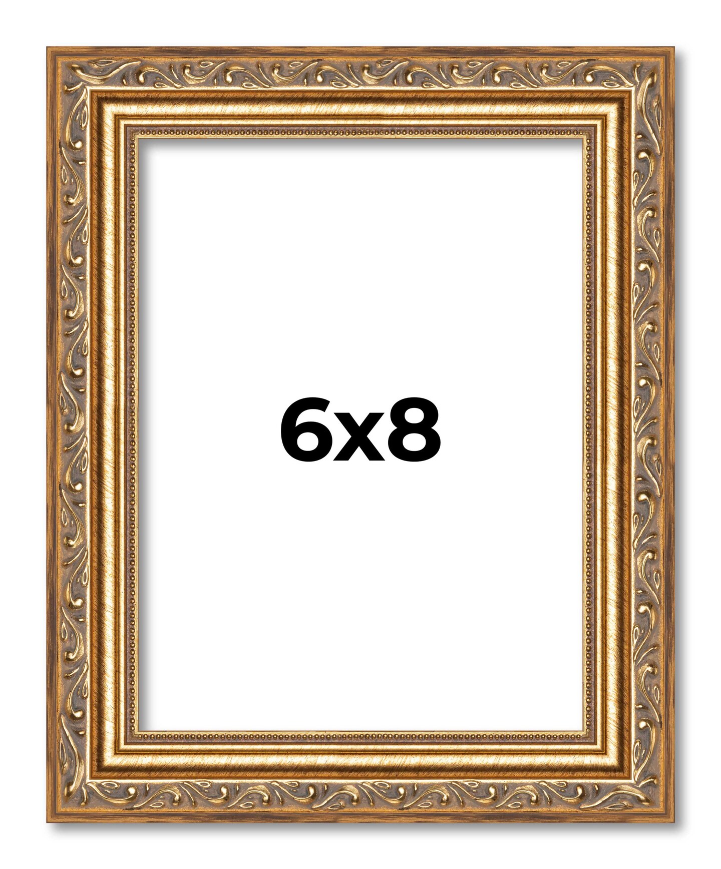 6x8 Museum-Quality Picture Frame with UV-Resistant Acrylic &#x26; Acid-Free Backing, Available in 4 Finishes - Gold, Silver, Bronze, and Black