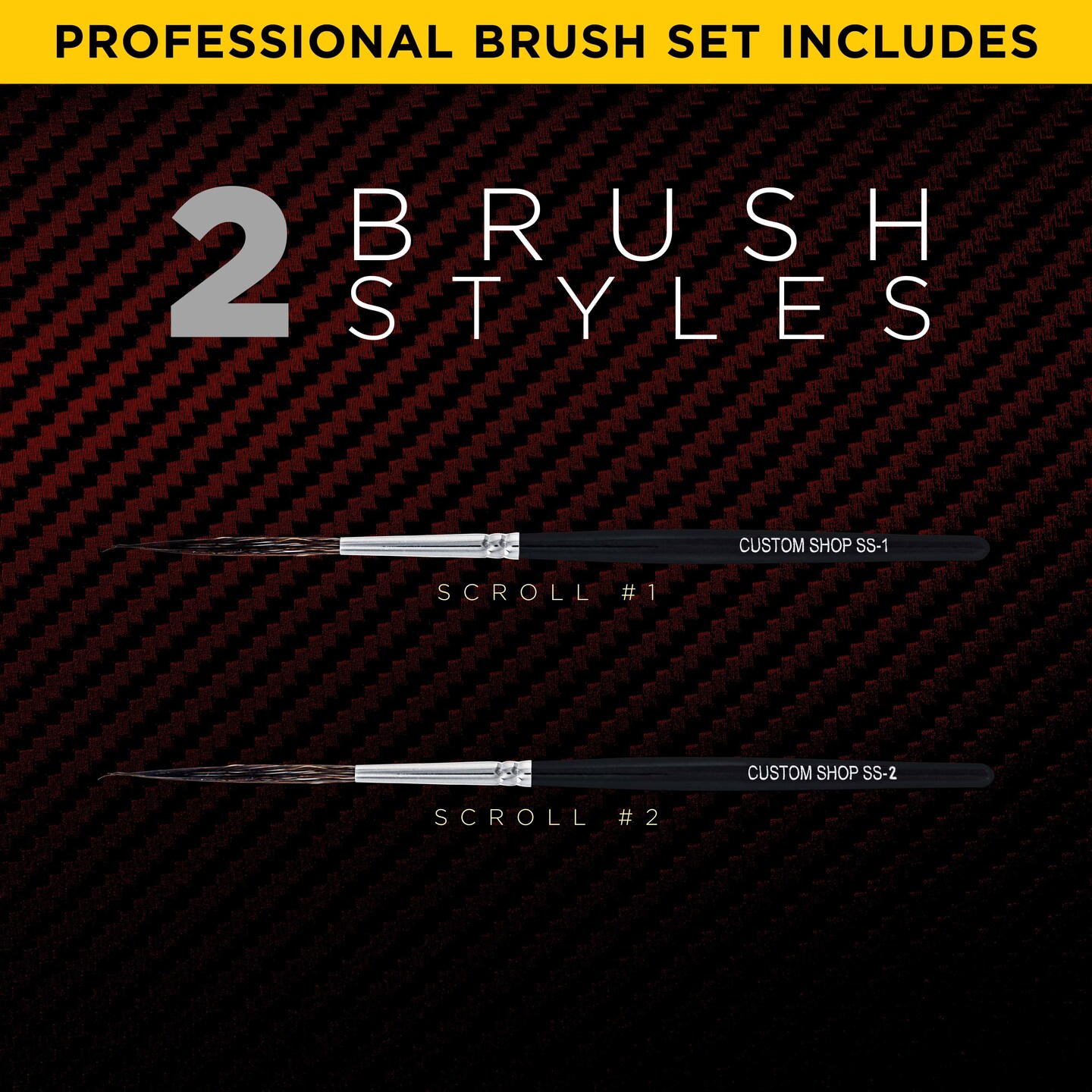 Custom Shop Scroll Pinstripe Brush Kit (#1 &#x26; #2)