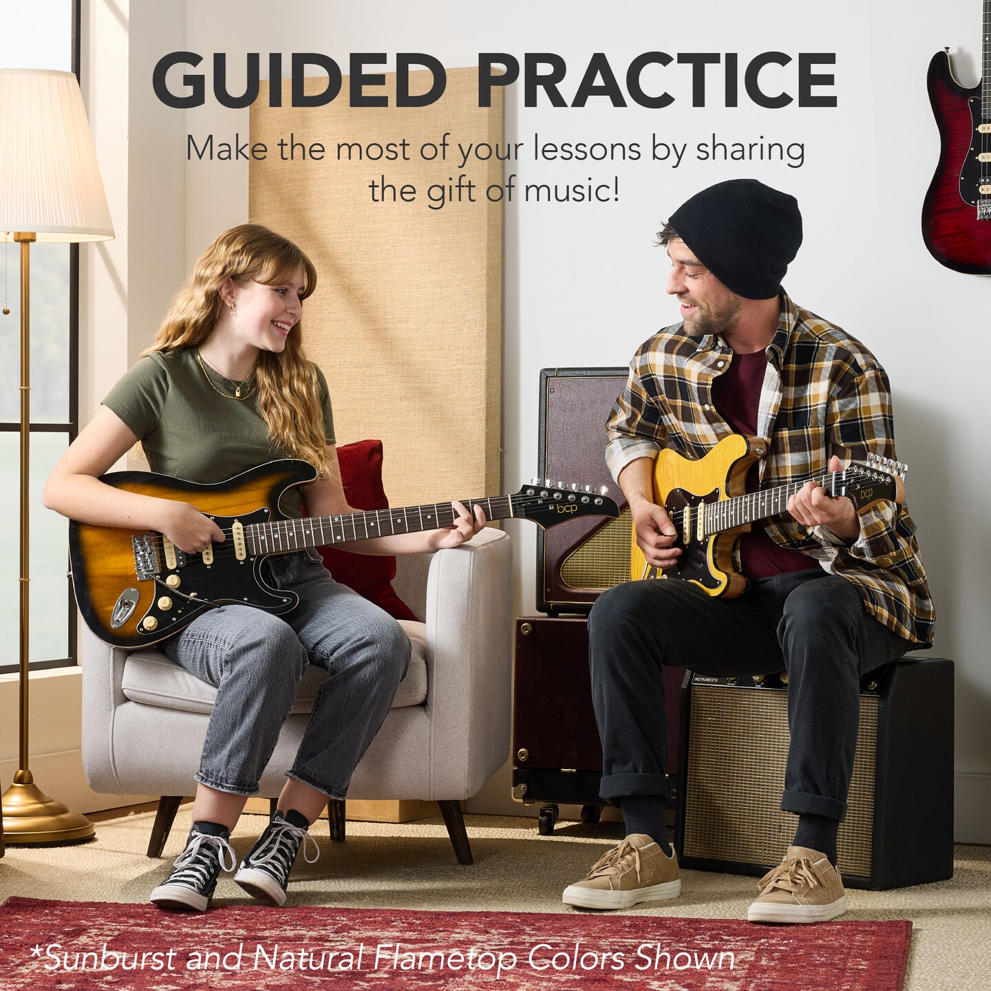 Best Choice Products Beginner Electric Guitar Kit w/ Headphone Amp, Padded Gig-Bag, Headphones