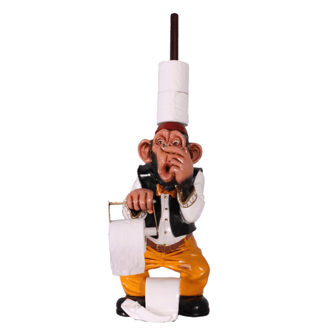 Monkey Toilet Paper Holder Life Size Statue