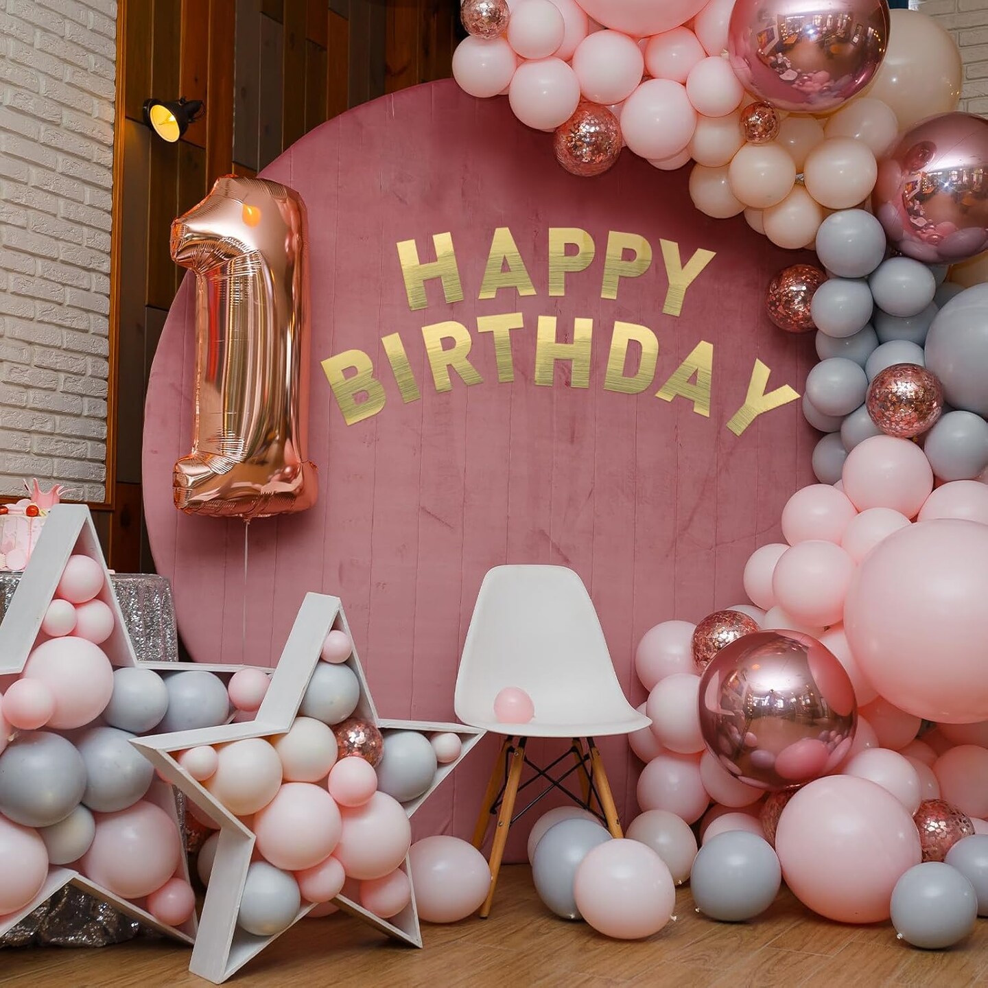 184 Pcs 6 Inch Large Letter Stickers for Party Backdrop