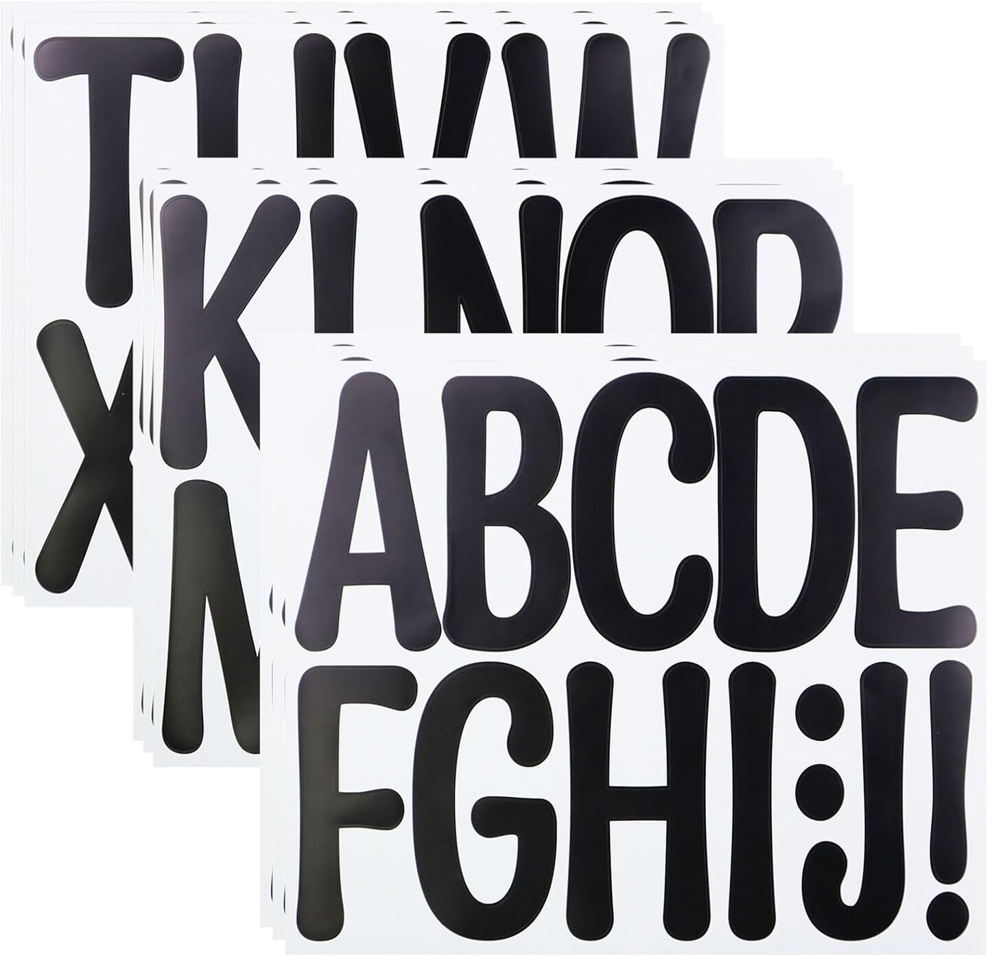 4 Inch Vinyl Alphabet Sticker (Black) 11.41 x 8.66 x 0.1 inches