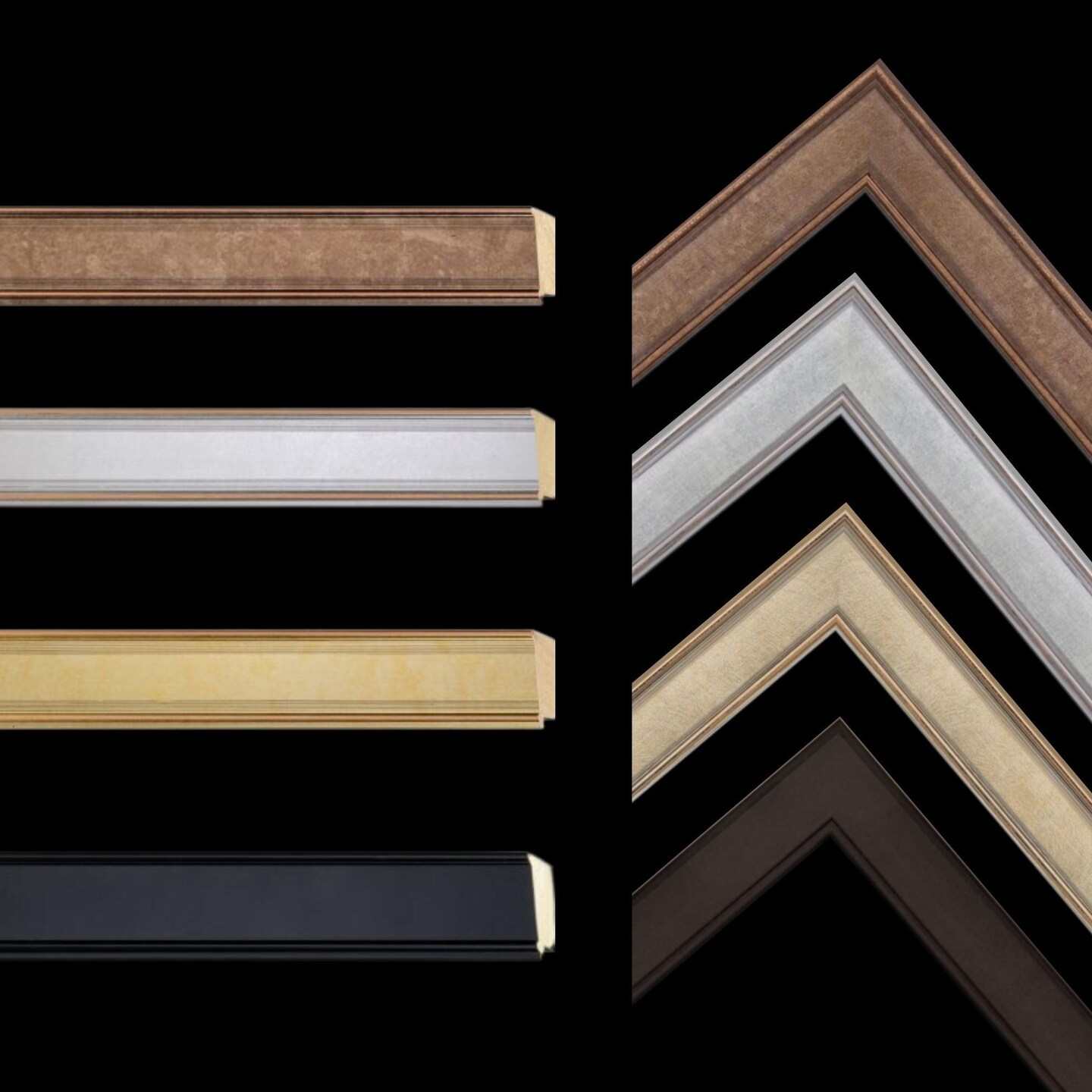 14x36 Picture Frame Wood Gold Bronze Black Silver