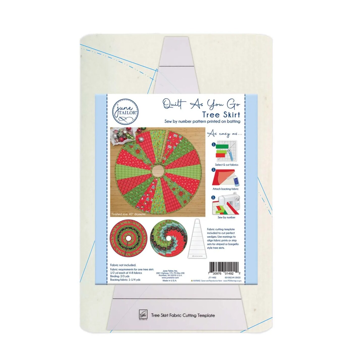 Tree Skirt Quilt-As-You-Go Kit