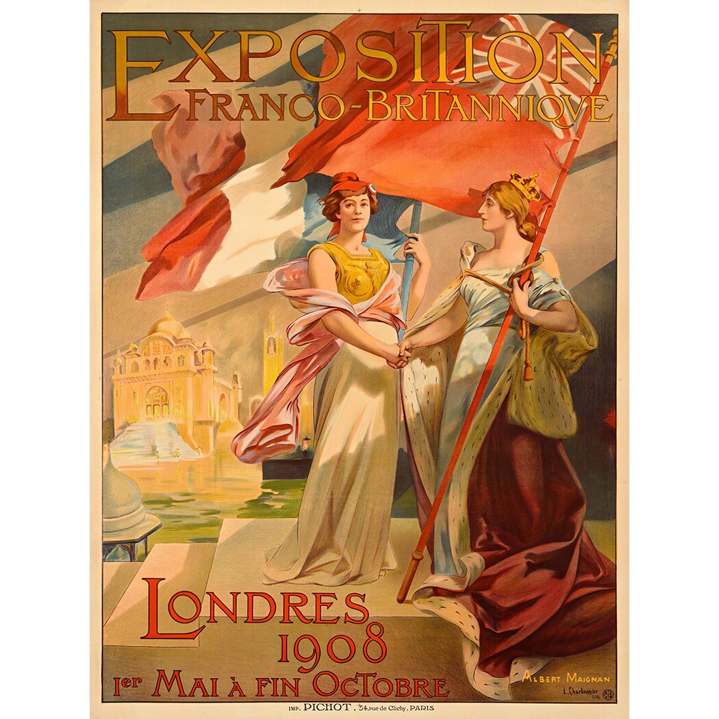Londres - 1908 Vintage French Travel Poster Prints | MakerPlace by