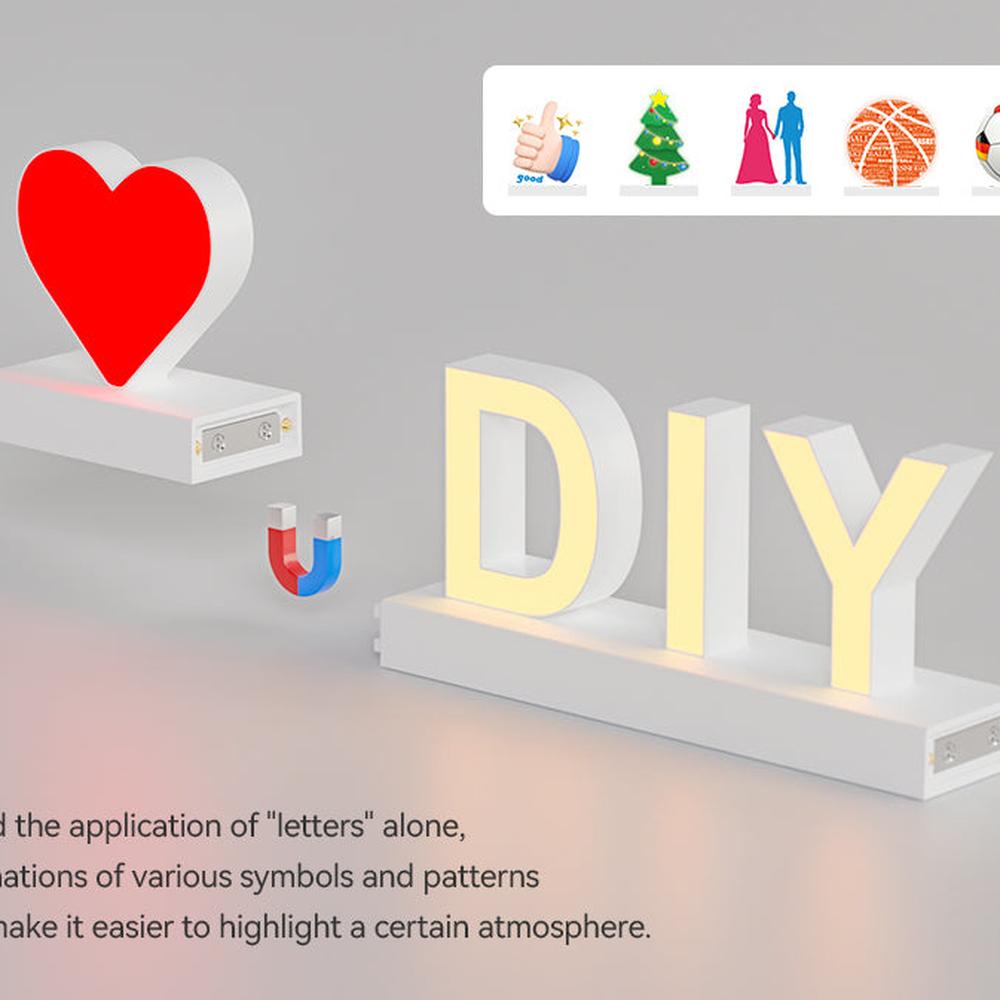 Edge Collections - 3.7" - White - Magnetic LED Letters for Personalized Displays - 1 Piece