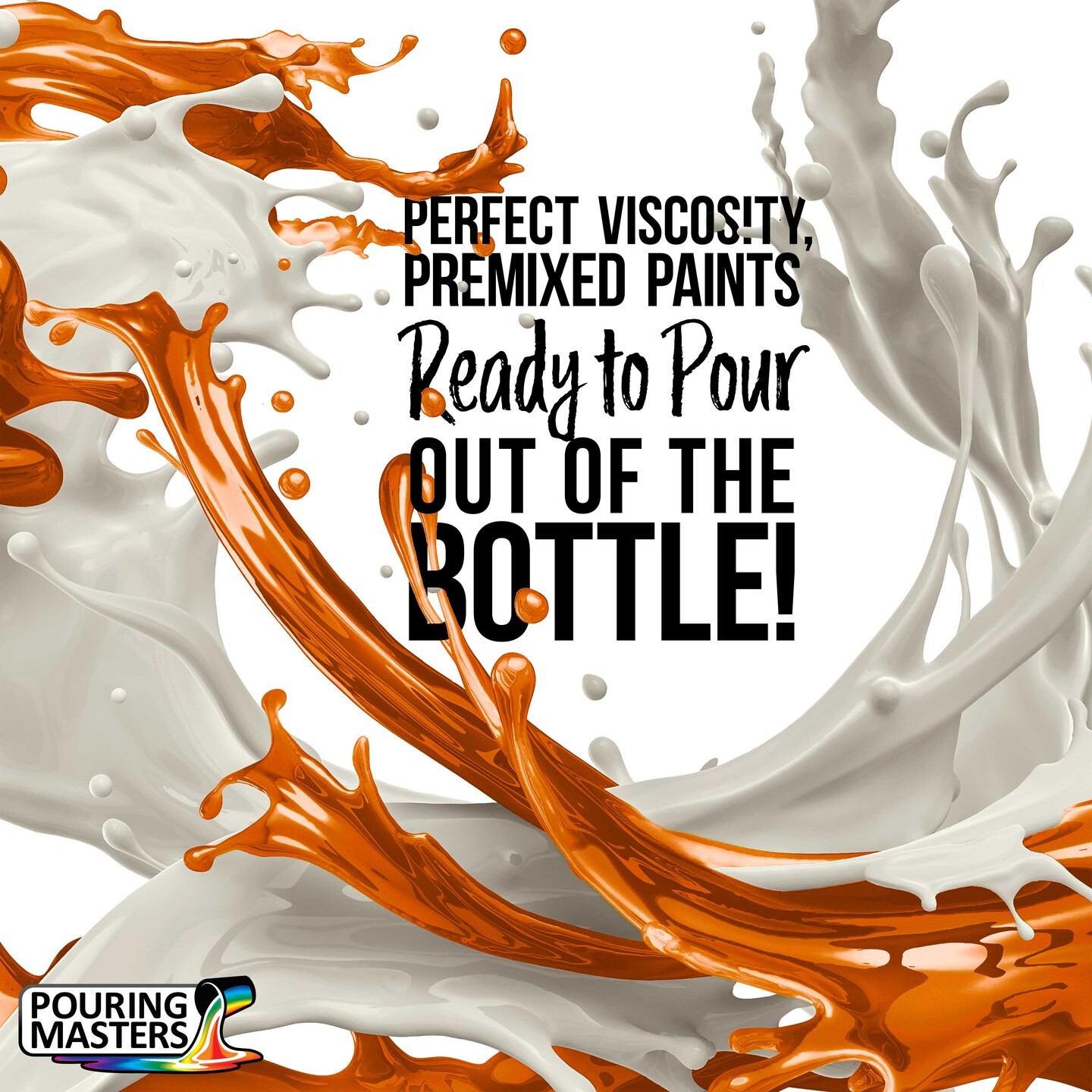 Pouring Masters Blaze Red/Gold Iridescent Special Effects Acrylic Pouring Paint - Premium 8-Ounce Pre-Mixed Fluid Acrylic Paint - Fluid Art Supplies for Canvas, Wood, Paper, Tile & Rocks
