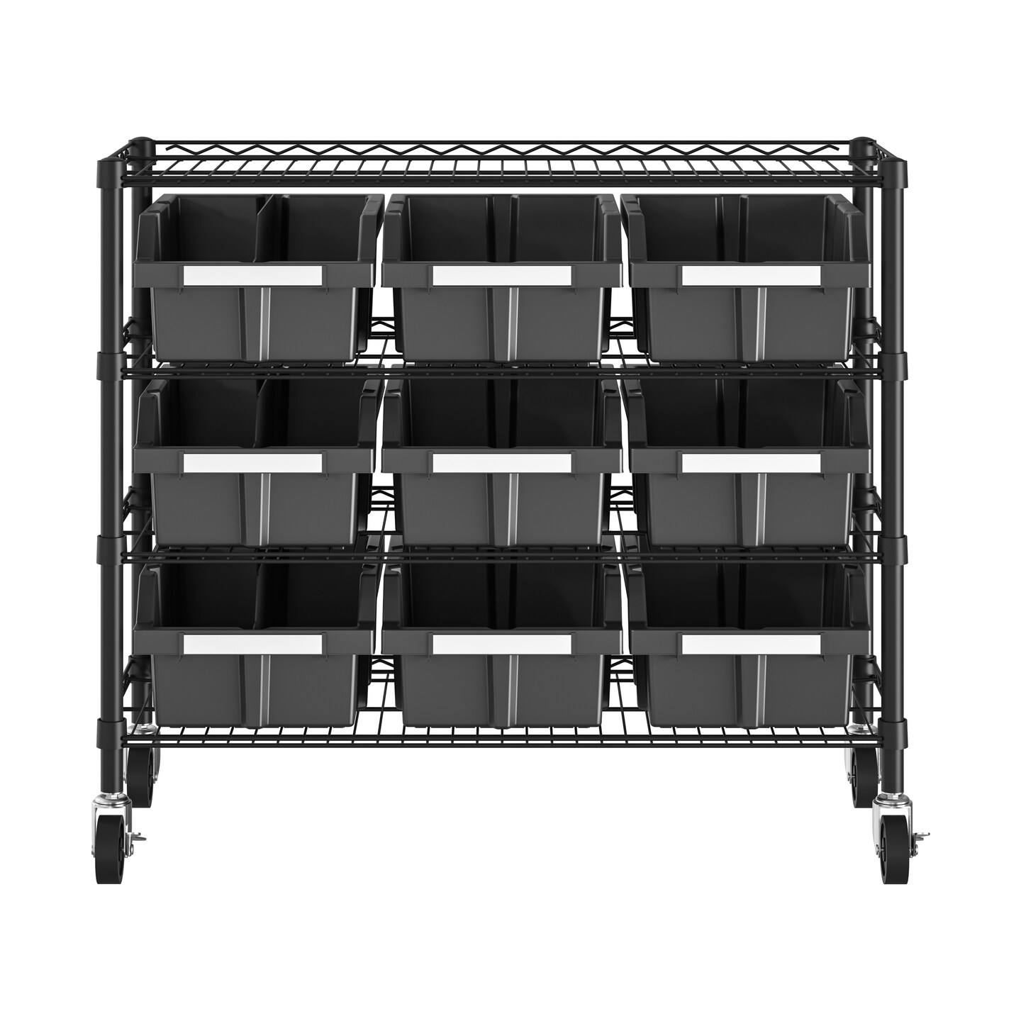 Seville Classics 4-Tier NSF 9-Bin Rack, 36" W x 14" D x 31" H