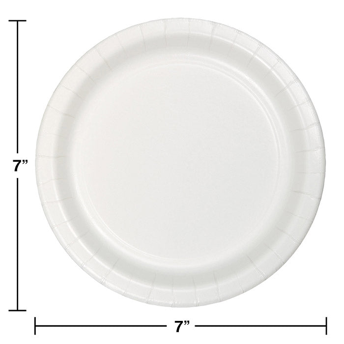 Bulk Pack of 24 White Paper Dessert Plates