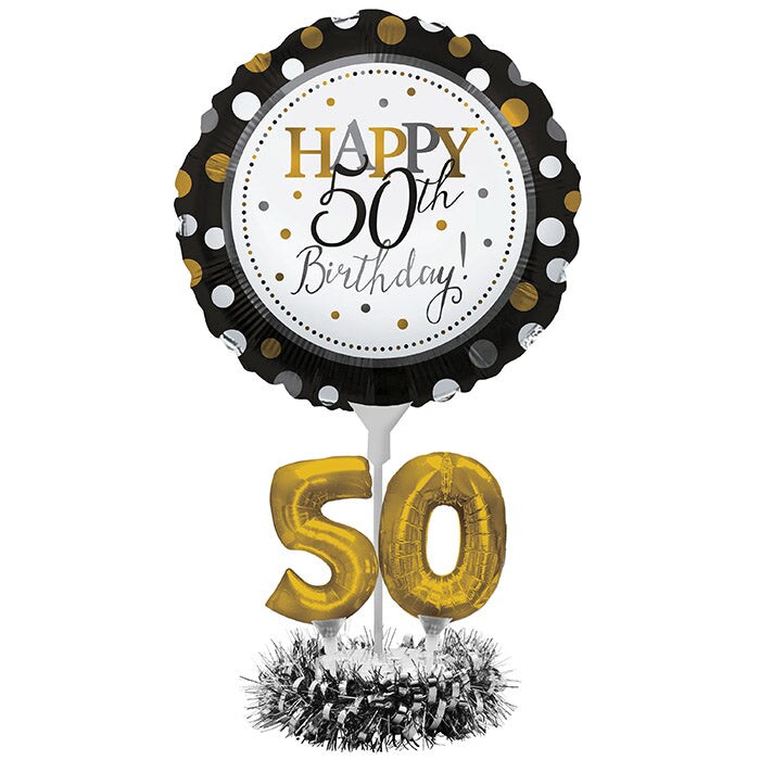 50th Birthday Balloon Centerpiece Kit