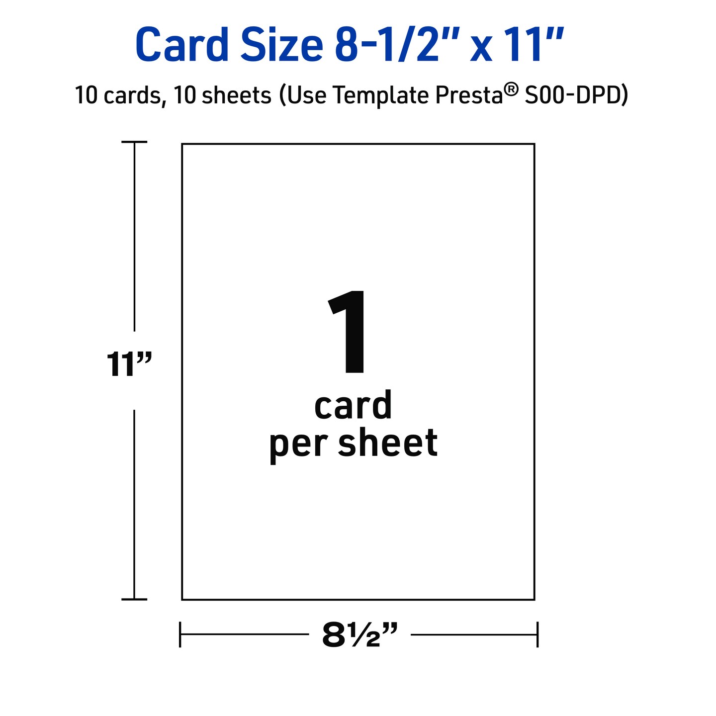 Avery Printable Full-Sheet Cardstock, Gold Multi-Lined Border, 8.5&#x22; x 11&#x22;, Matte White Full-Sheet Cardstock, Laser/Inkjet, 10ct, Great for Craft Cardstock Paper
