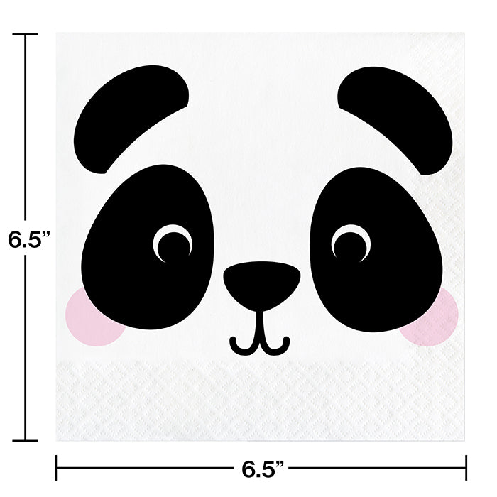 Animal Faces Panda Luncheon Napkin (16/Pkg)