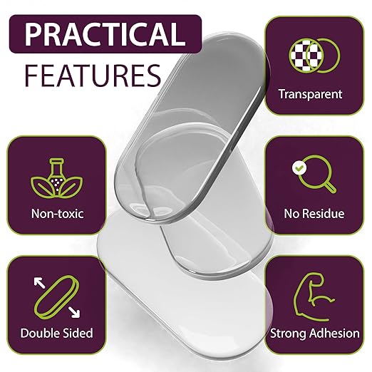 Large Clear Gel Dots Double Sided 500PCs - Self Adhesive Glue Sticky Dots Removable