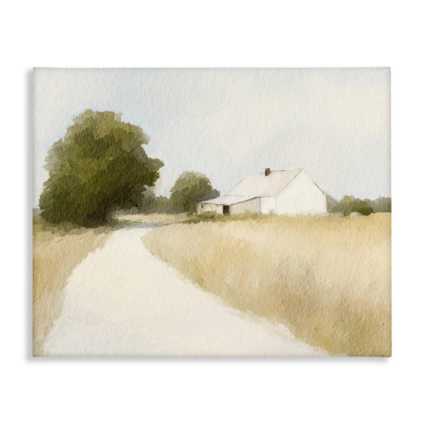 Stupell Industries White Farmhouse Path Tranquility Canvas Wall Art, design by Leah Straatsma