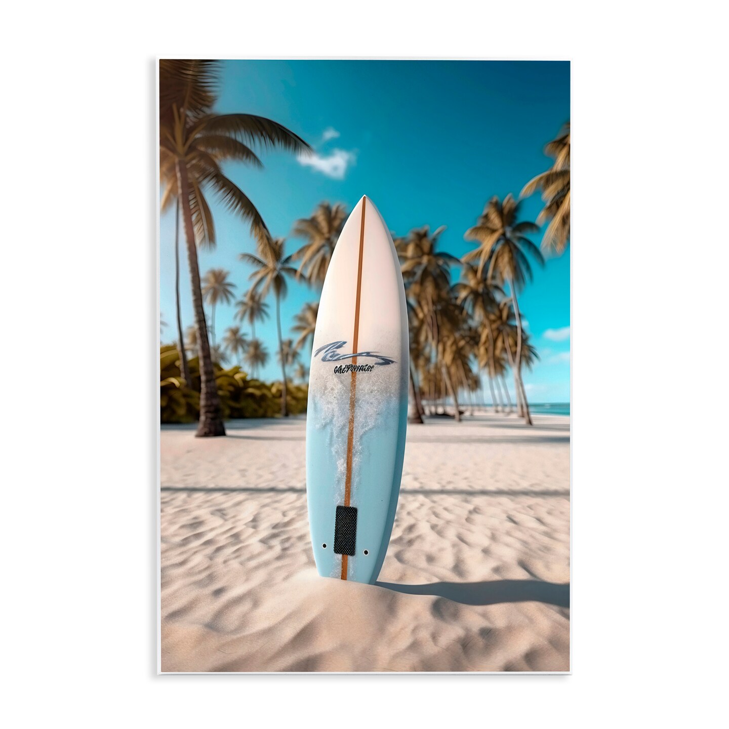 Stupell Industries Standing Surfboard Coastal Blur Wall Plaque Art, design by LSR Design Studio