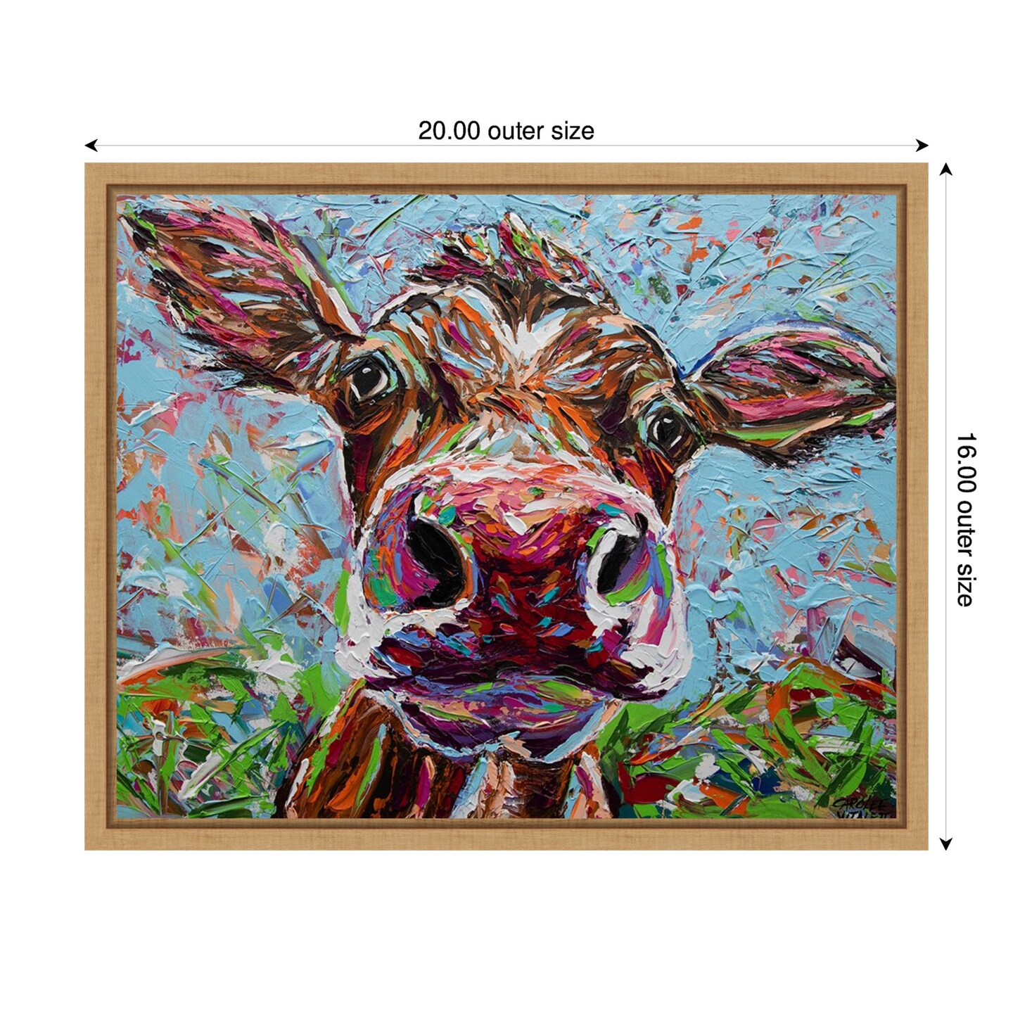 Cow From Another Planet I by Carolee Vitaletti Framed Canvas Wall Art