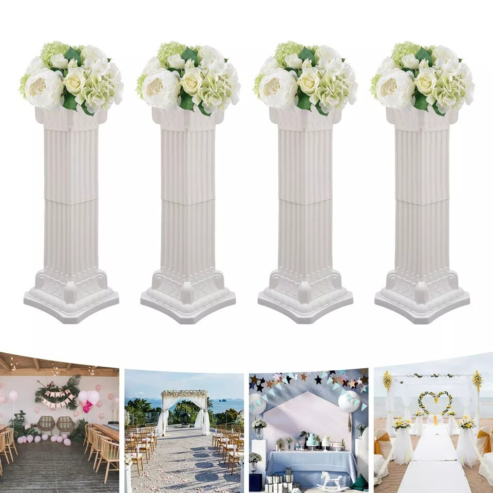 4 Pcs Wedding Party Roman Pillars European Style Landscaping Flowerpot Holder