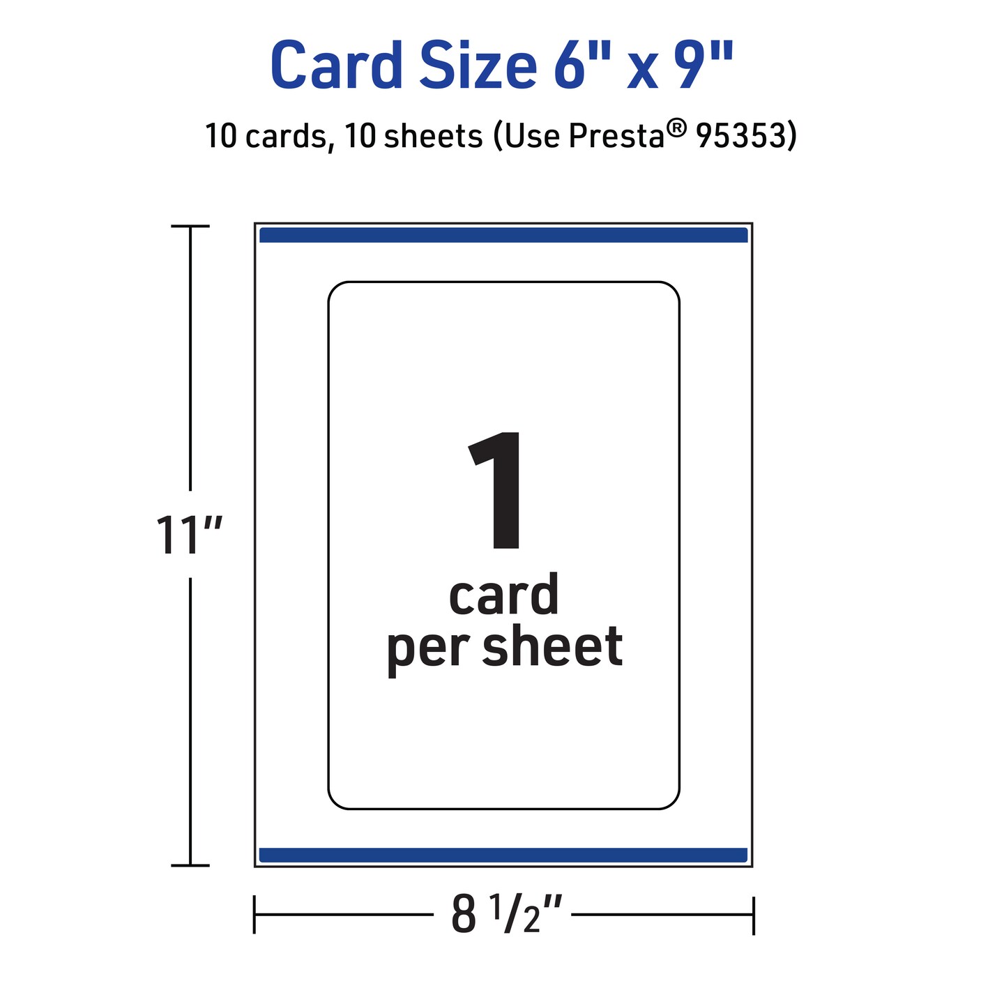 Avery Matte White Postcards, 6&#x22; x 9&#x22; Rectangle Rounded Corners