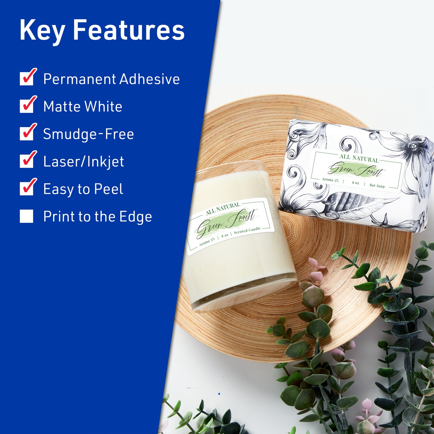 Avery TrueBlock Matte White Paper Labels,  1&#x22; x 4&#x22; Rectangle