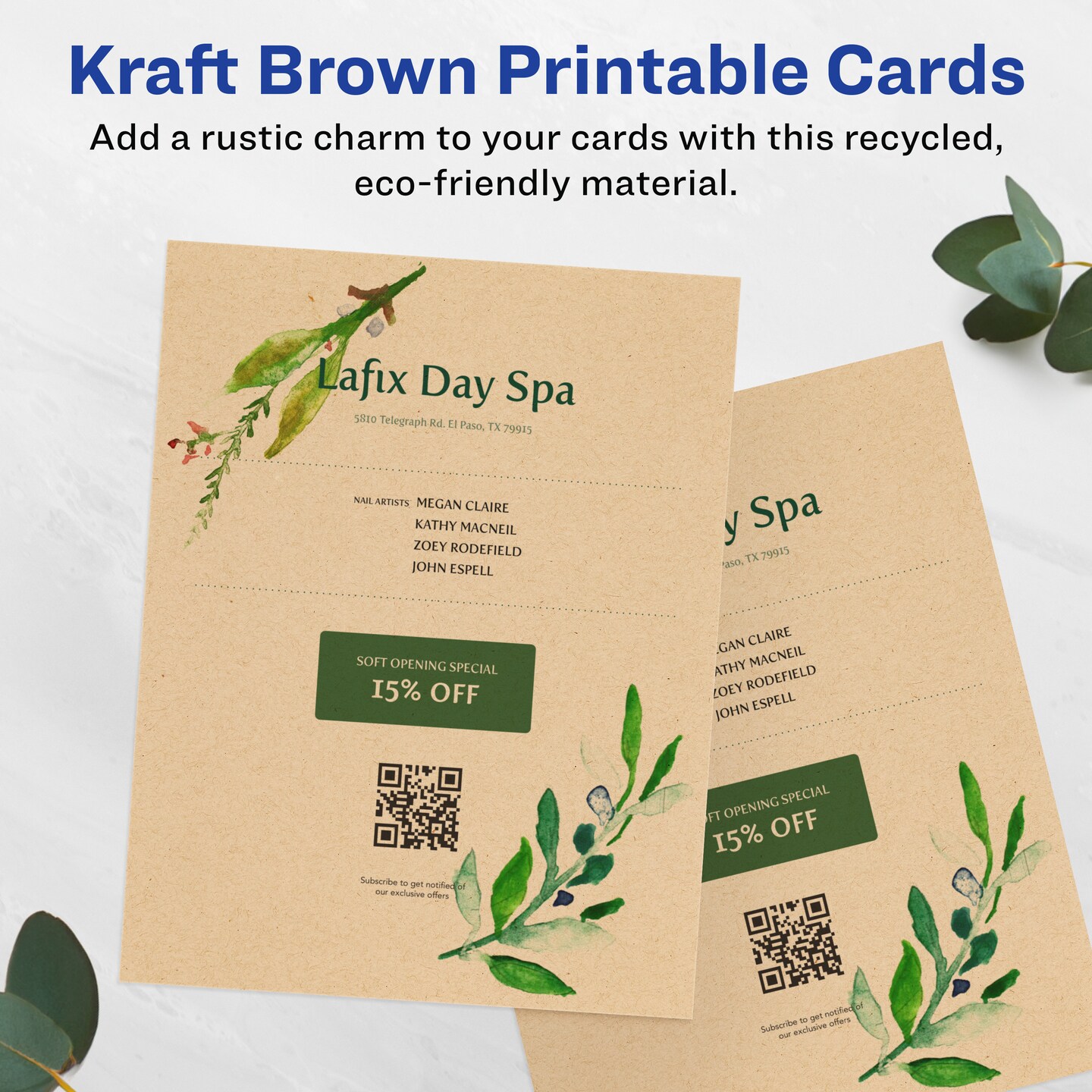 Avery 8-1/2&#x22; x 11&#x22; Rectangle, Kraft Brown Cardstock