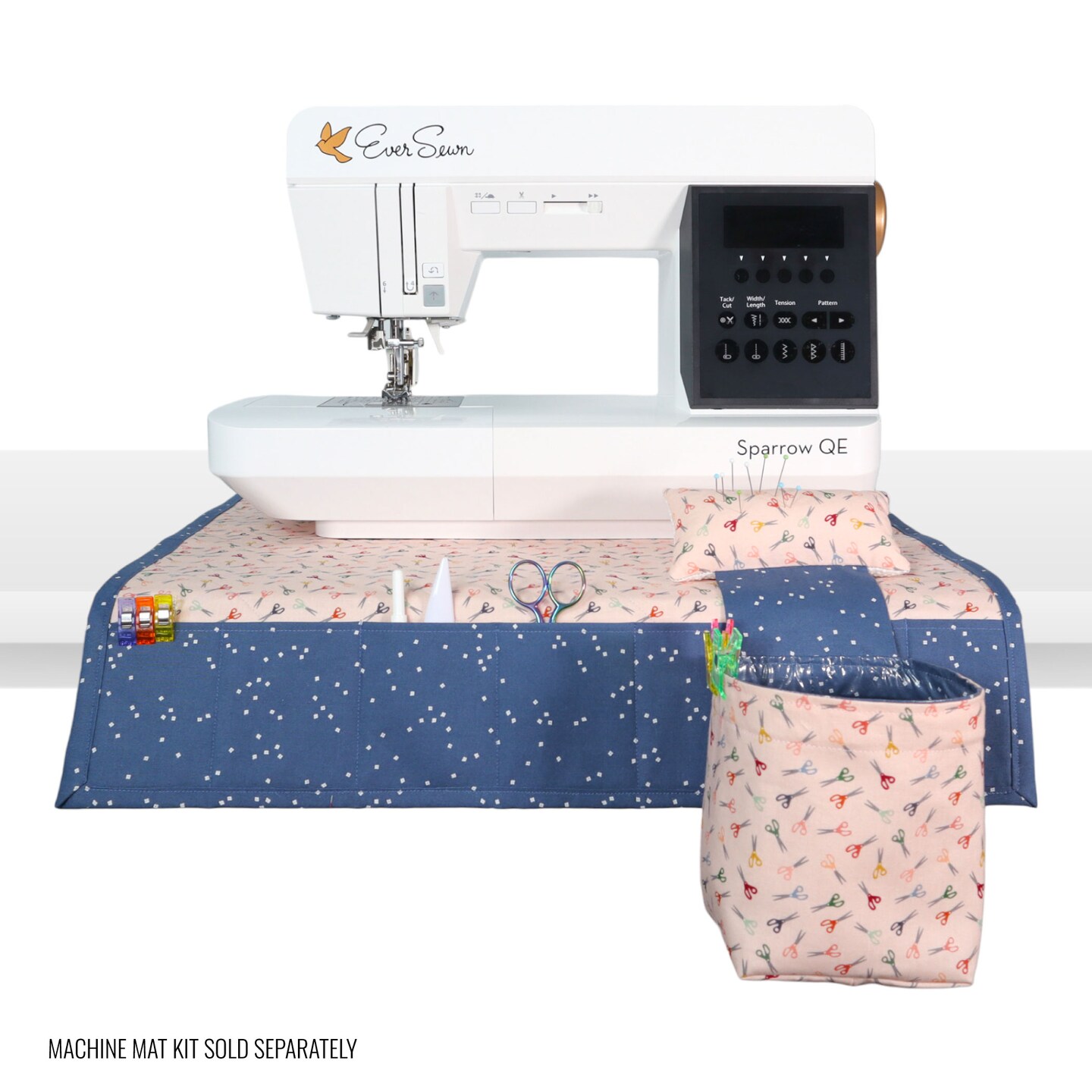 Crosscut Sewing Co.® Pin Cushion & Thread Catcher Sewing Project Kit for Beginners with Fabric, Instructions and Video