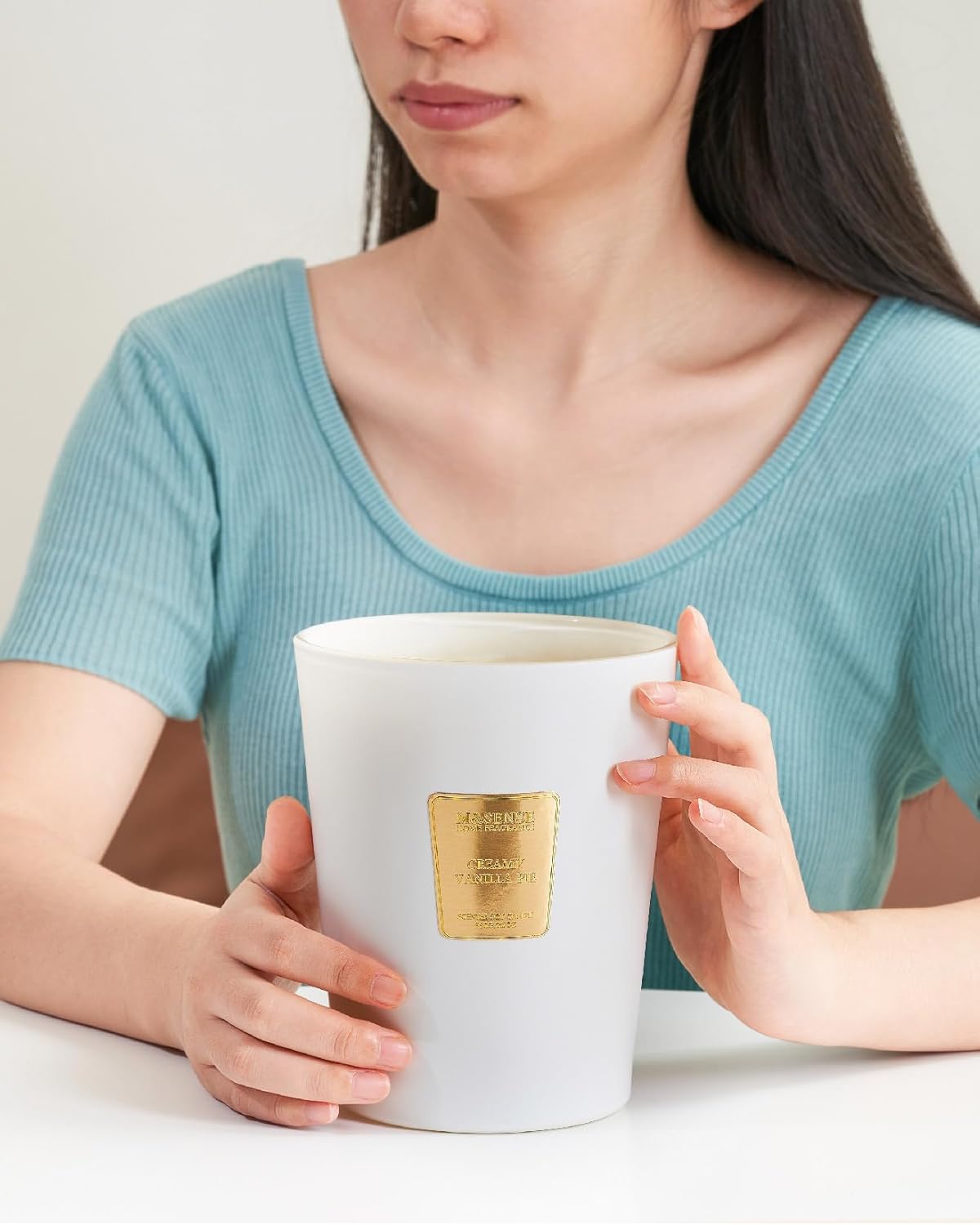 Extra Large Candle Creamy Vanilla Scented, 3-Wick 35oz 150H Long Lasting Candle, Natural Soy Wax Aromatherapy Candle for Stress Relief, Home Fragrance Housewarming Gifts Candle for Home Decor