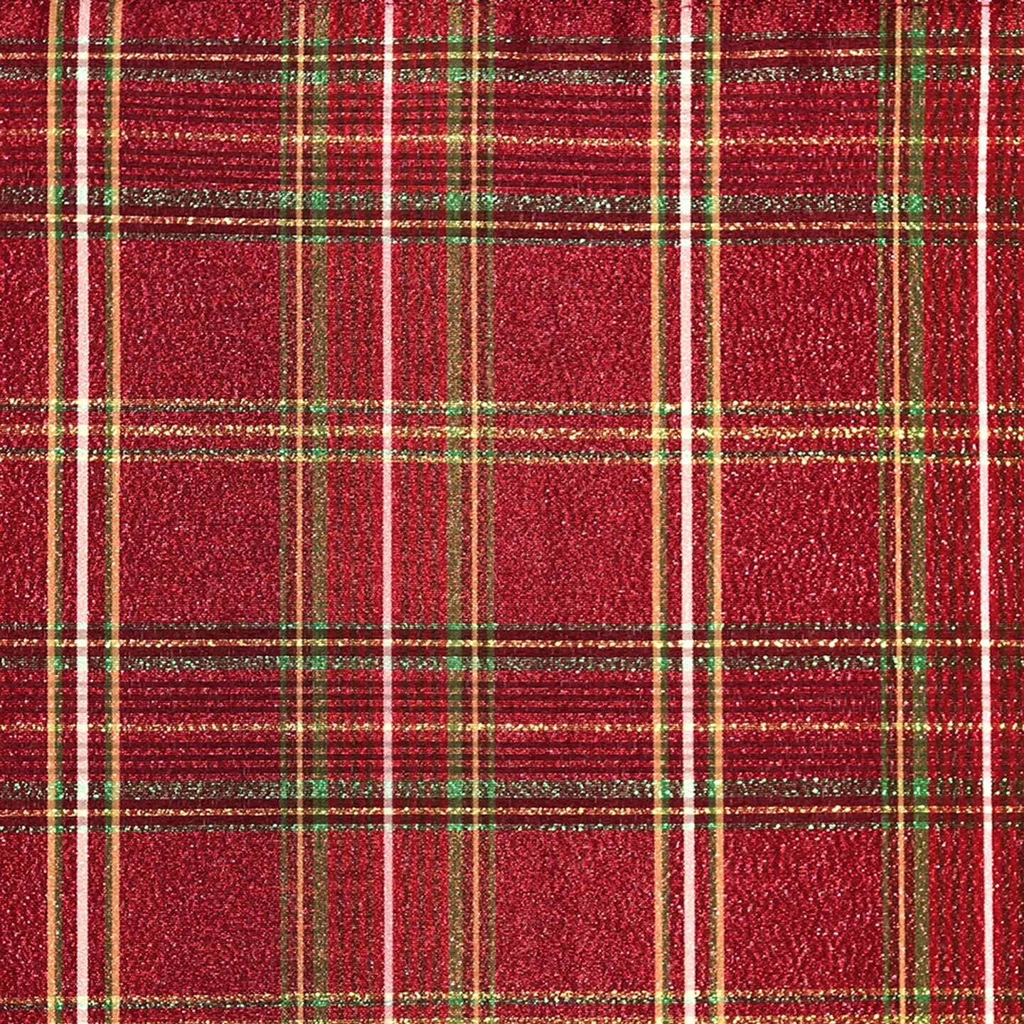 Threadmade Home Shimmering Plaid Tablecloth, Red/Green - 52"W x 52"L Square