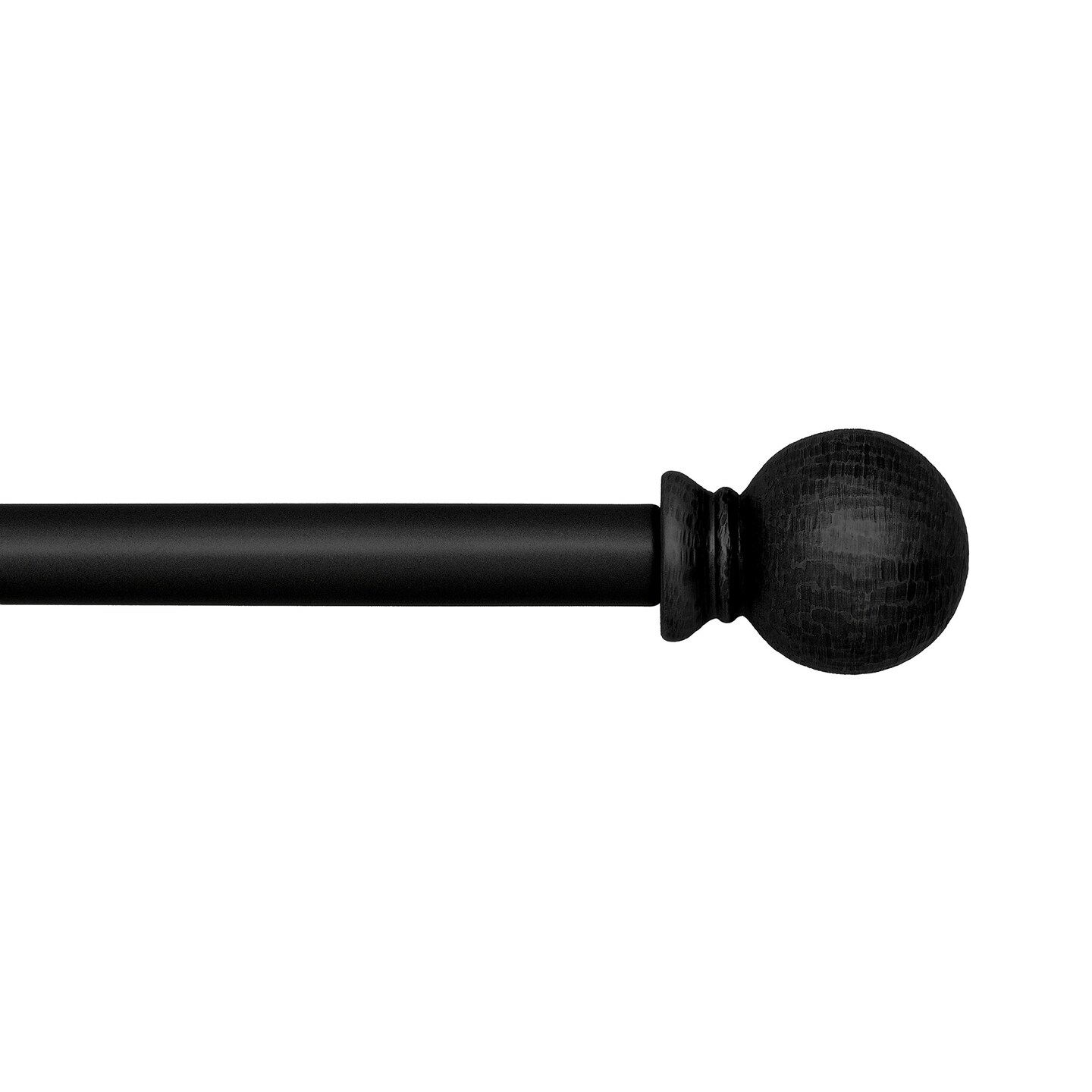 Threadmade Home Farmhouse Ball Curtain Rod, Wrought Iron - 86"W x 120"L