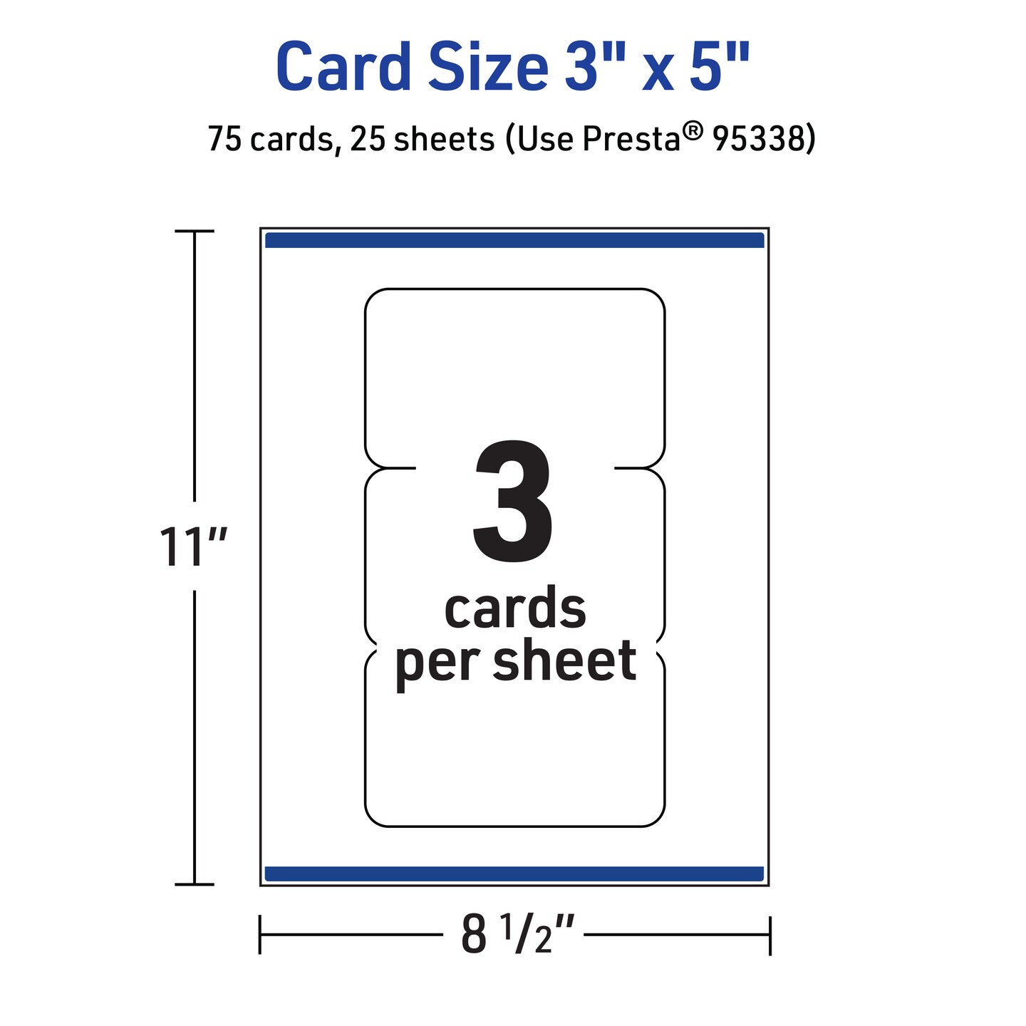 Avery Matte White Index Cards, 3" x 5" Rectangle Rounded Corners