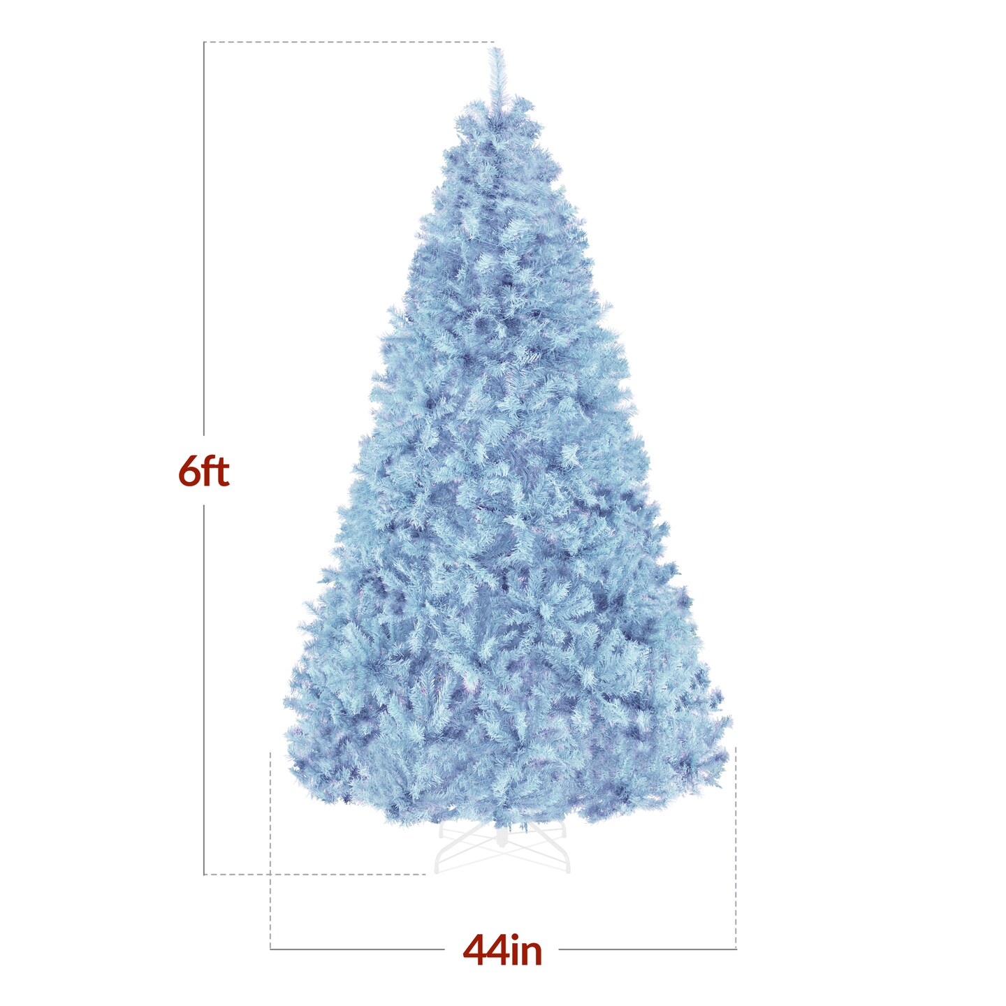 Best Choice Products Artificial Christmas Tree, Premium Unlit Pine Design, Dense Branches  w/Easy Assembly  - Baby Blue